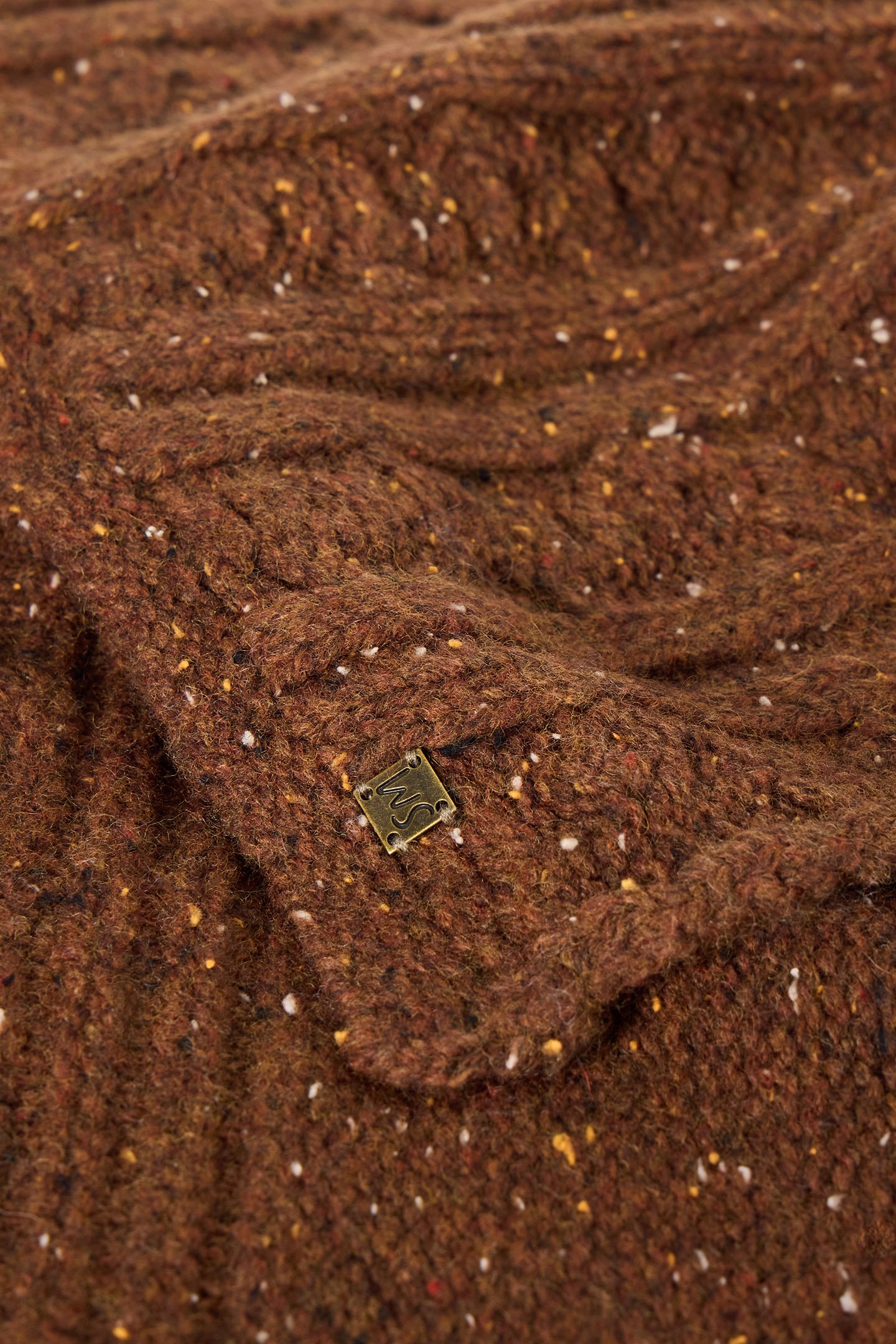 BERKLEY CABLE NEP SCARF MID BROWN 3