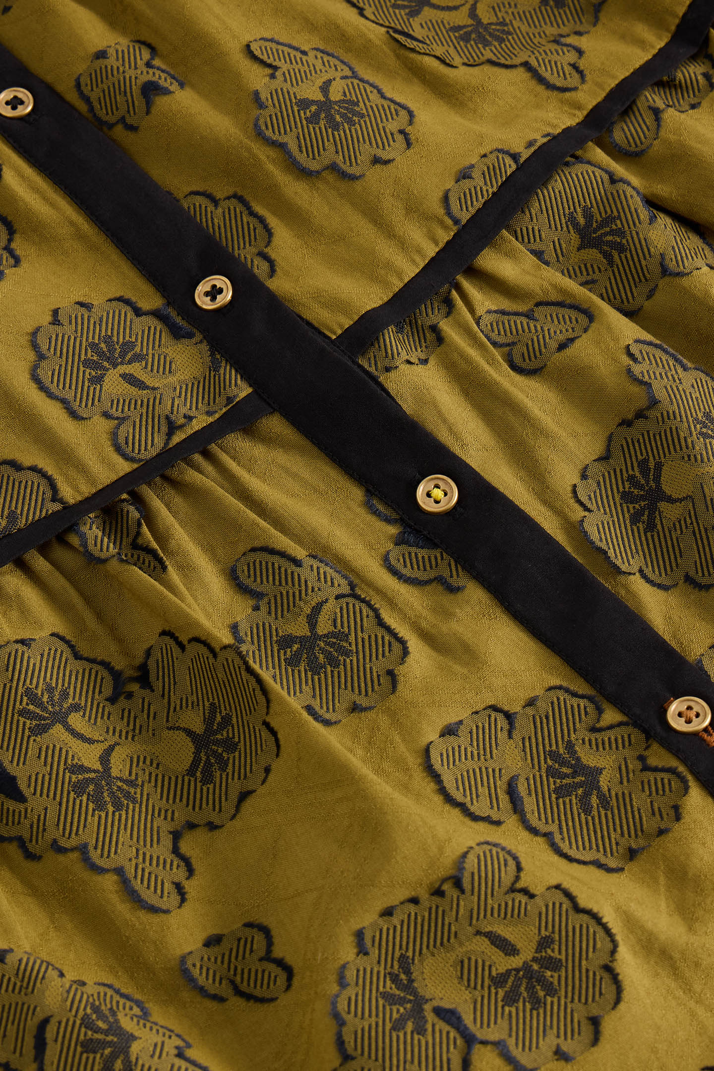 FAWN JACQUARD MIDI DRESS GREEN MULTI 6