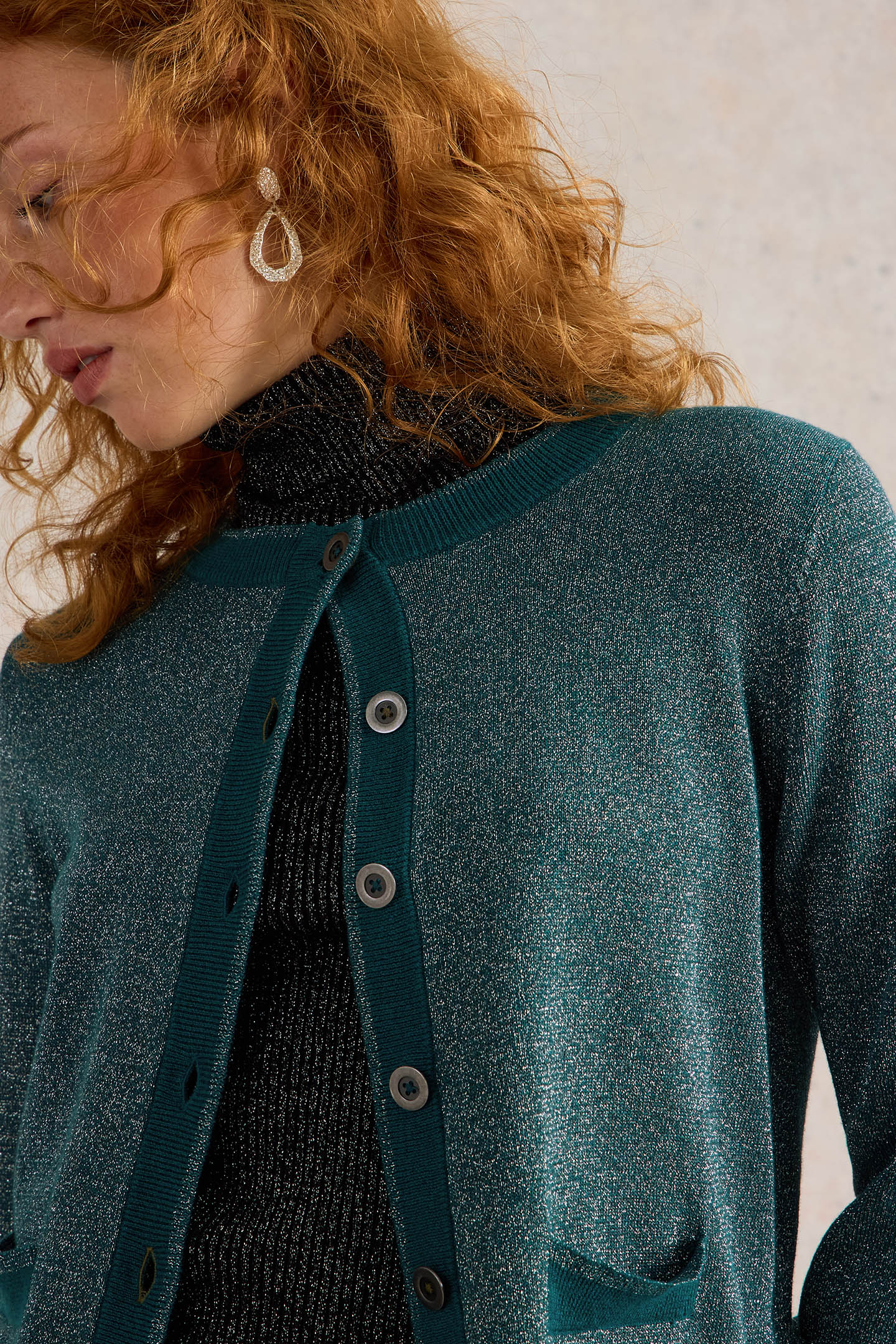 CHARLOTTE SPARKLE CARDI MID TEAL 5