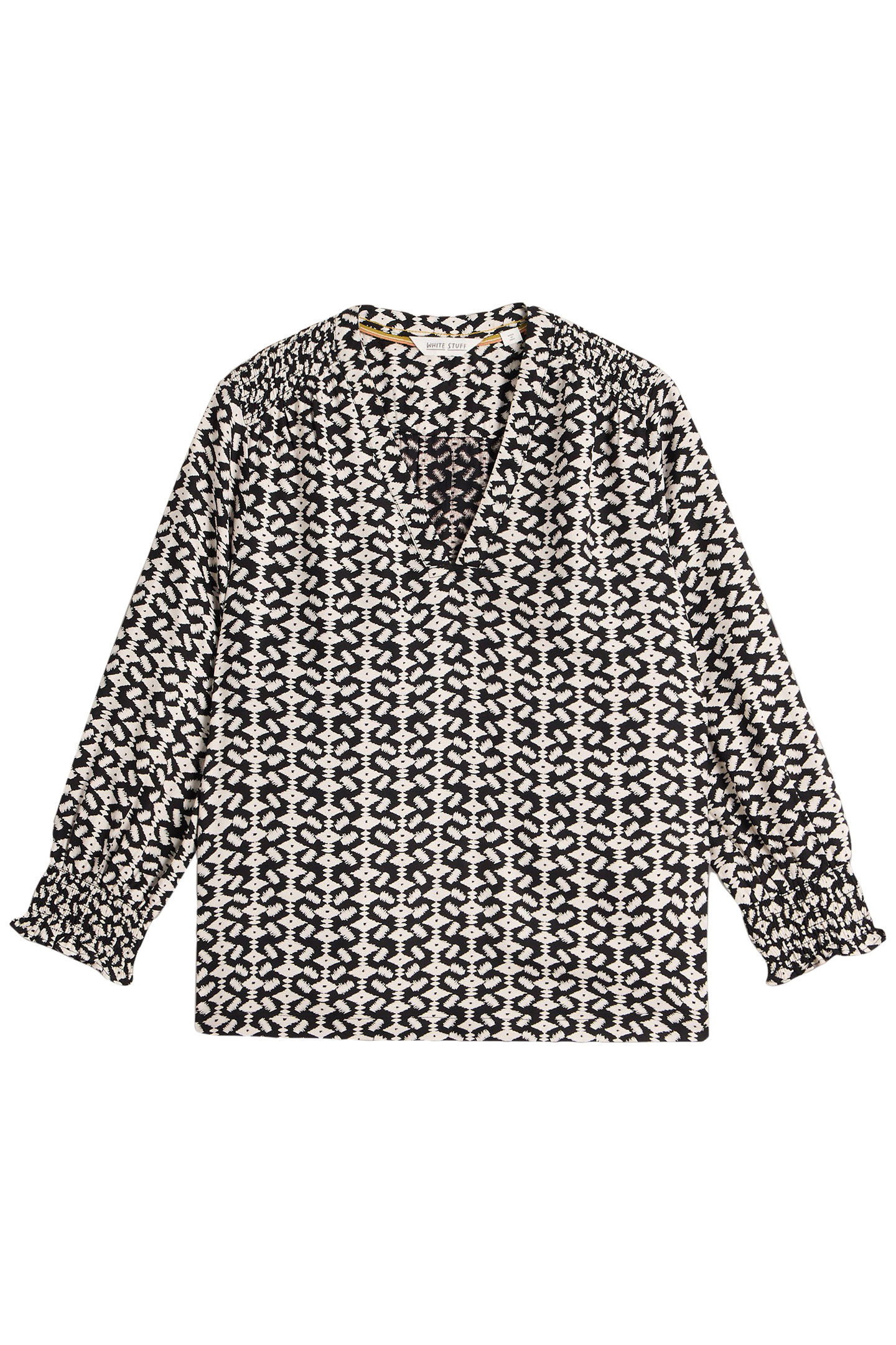 ELISA TOP BLACK PRINT 3