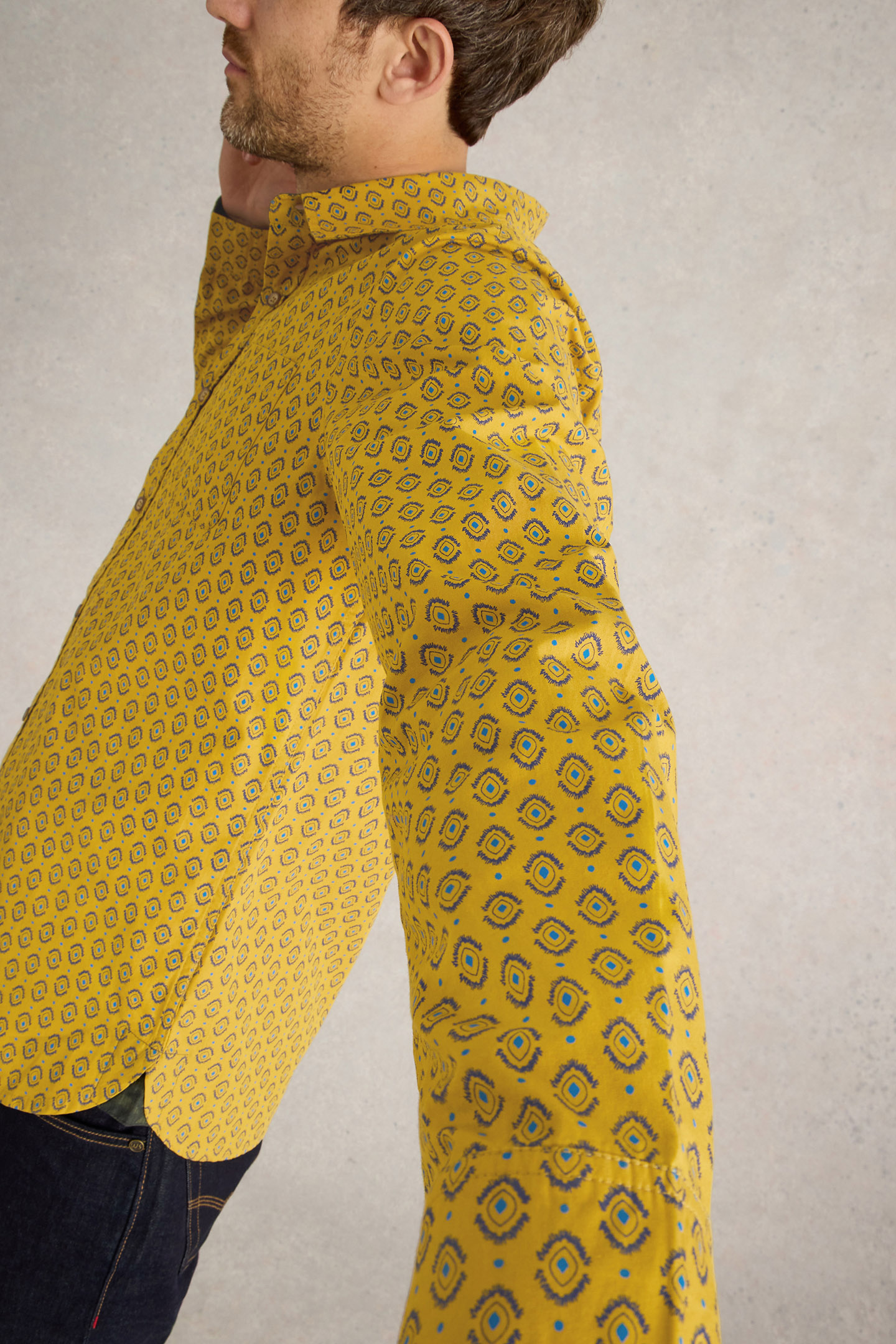 TILE PRINTED SHIRT YELLOW MULTI 5