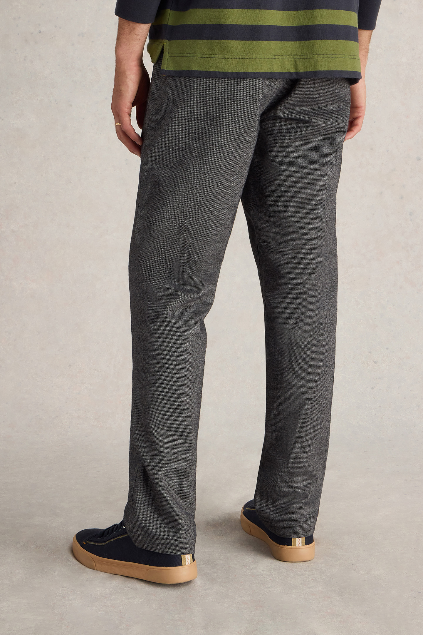 SUTTON TEXTURED TROUSER CHARCOAL GREY 2