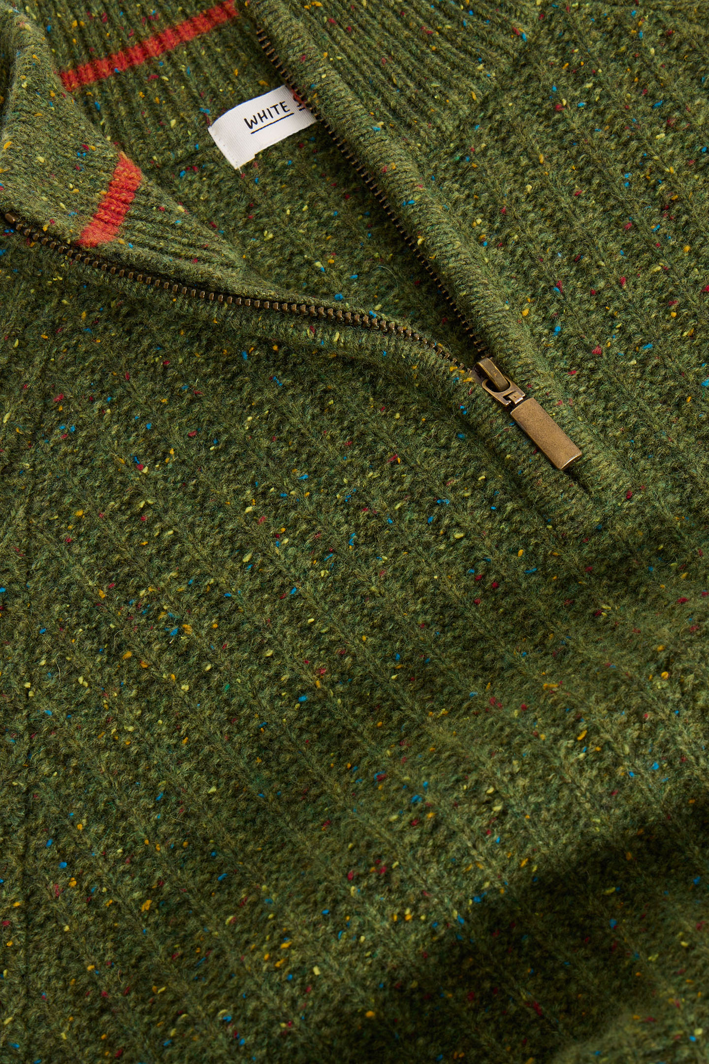 CHUNKY FUNNEL NECK JUMPER GREEN MULTI 6