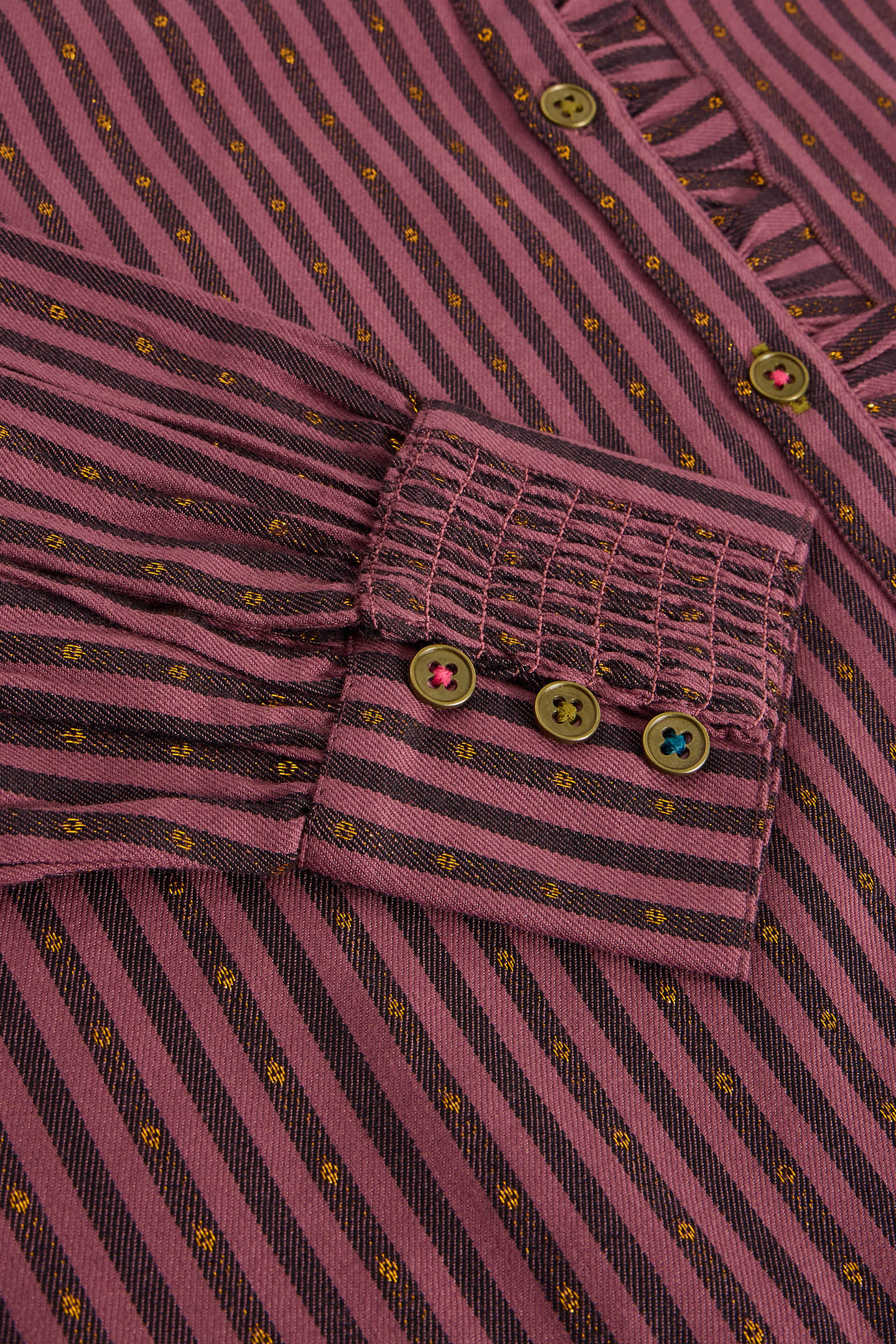 ASTER METALLIC STRIPE SHIRT PLUM MULTI 6