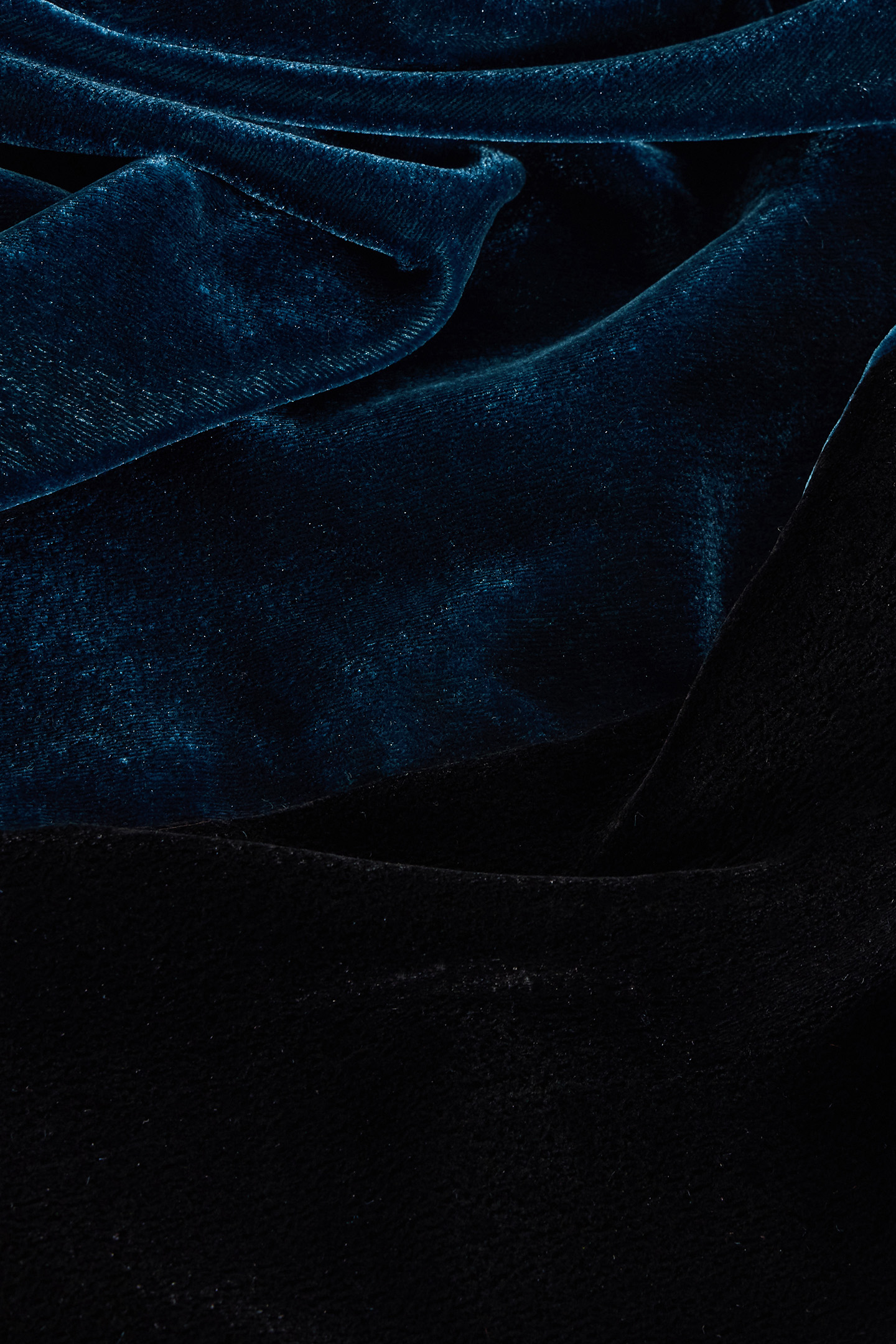 PLAIN VELVET SCARF DARK TEAL 3