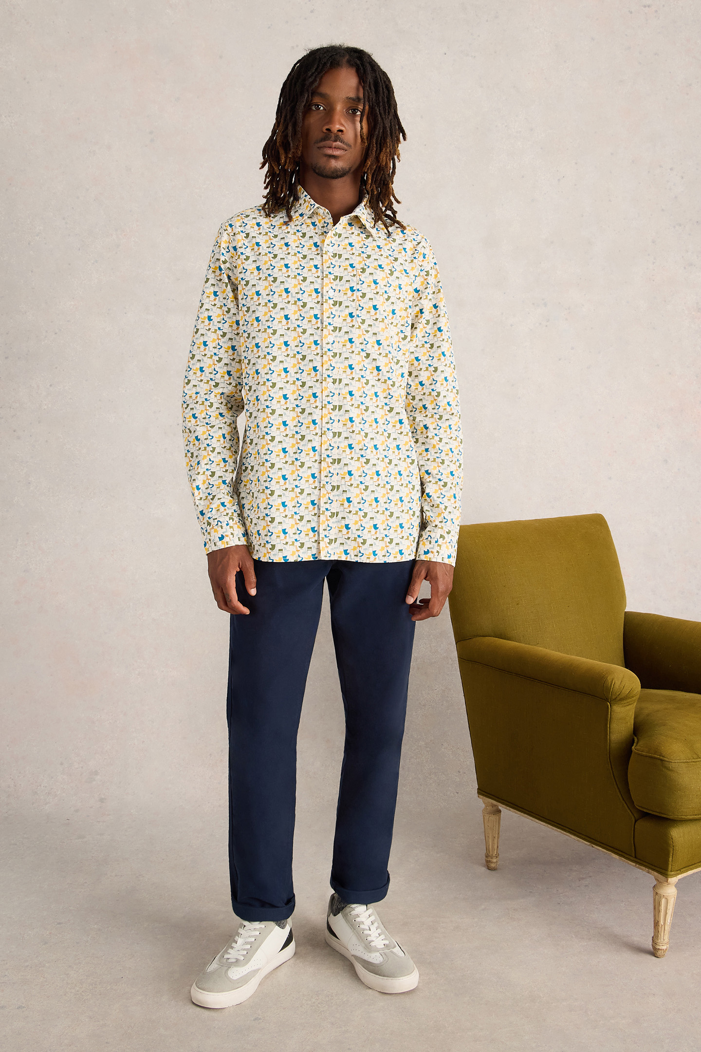 MULTI CHAIR PRINTED SHIRT WHITE MULTI by White Stuff