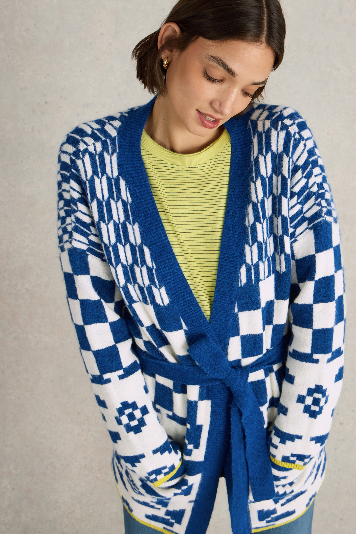 GEO MIX CARDI BLUE MULTI 5