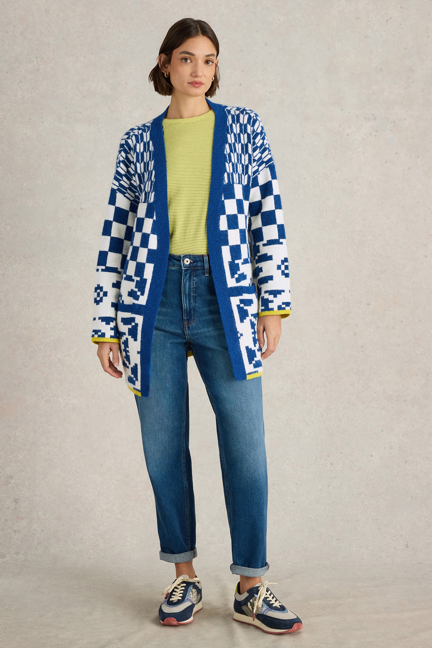 GEO MIX CARDI BLUE MULTI 3