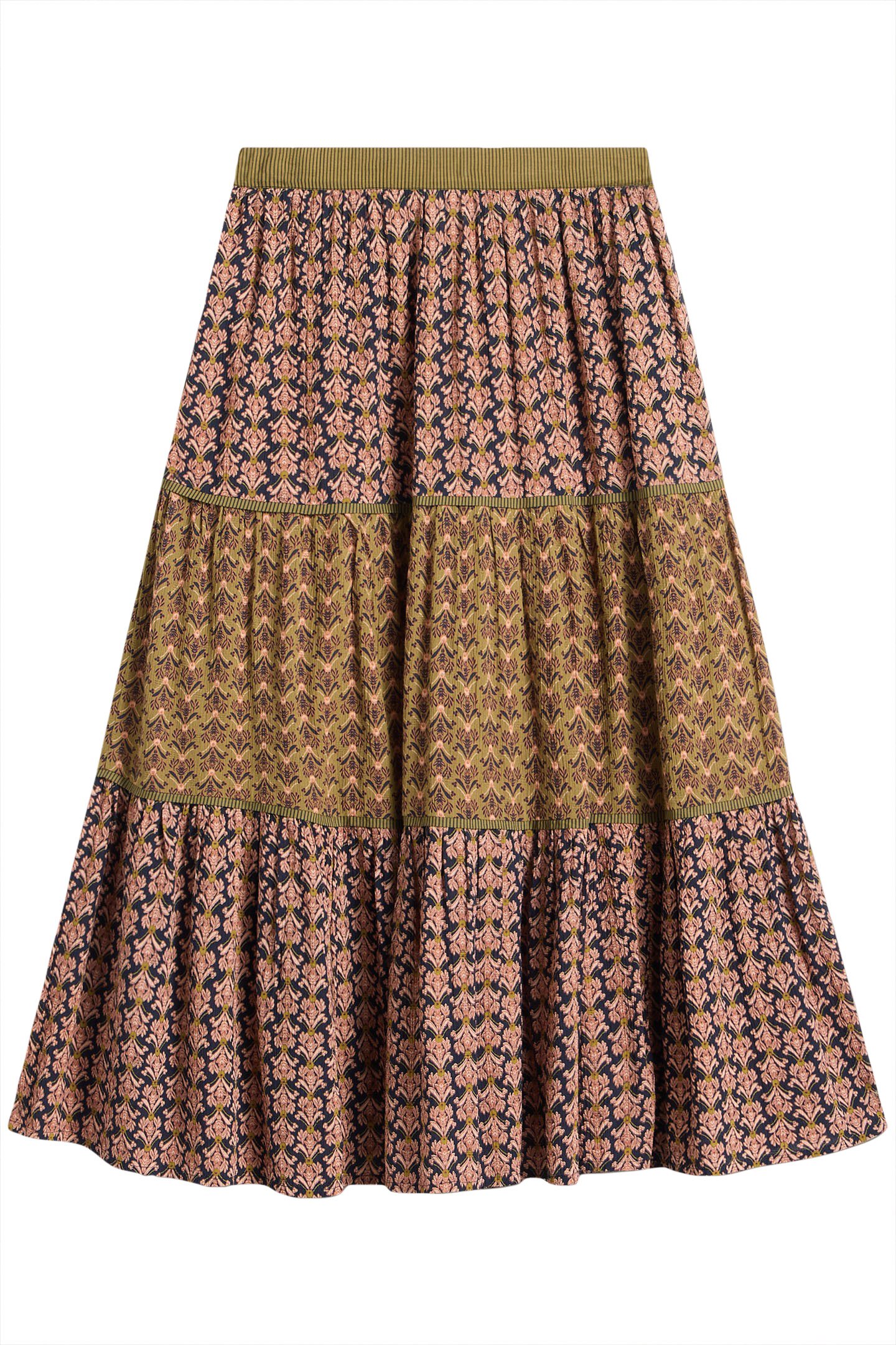 MABEL MIXED PRINT SKIRT BLACK MULTI 3