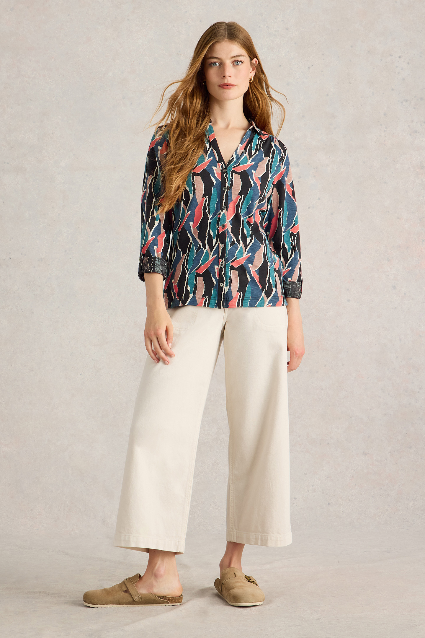 ANNIE JERSEY SHIRT NAVY PRINT 3