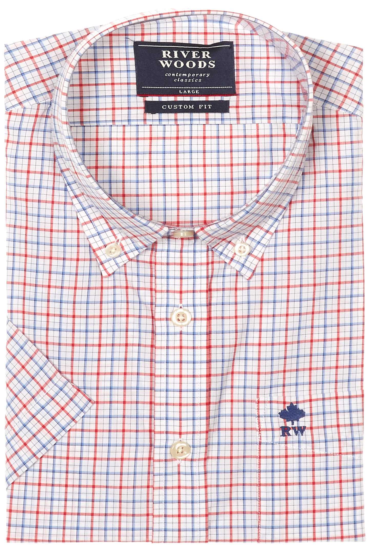 CF SS BOSTON CLR CHSTPKT SHIRT by River Woods