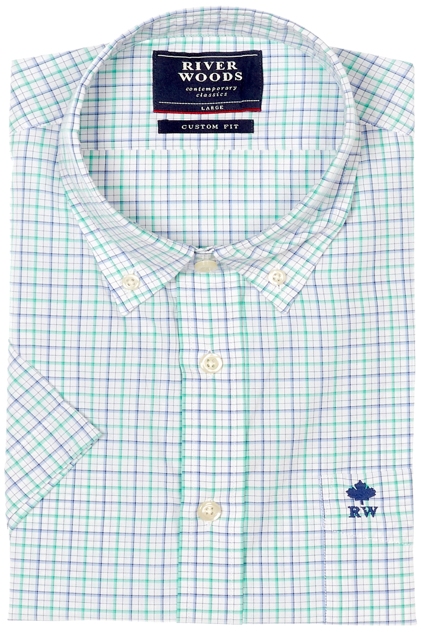 CF SS BOSTON CLR CHSTPKT SHIRT by River Woods