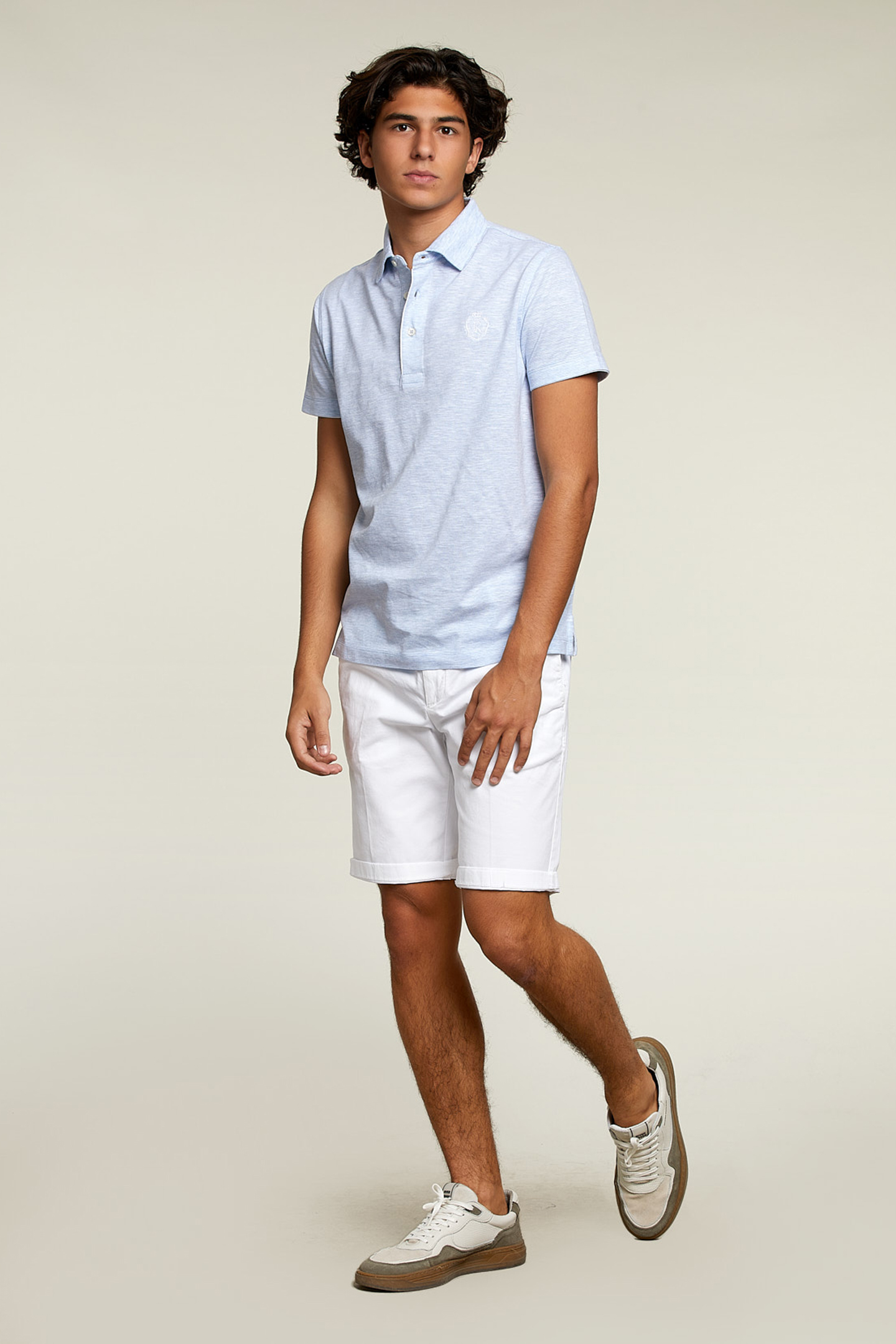 TIGHT FIT CHINO SHORTS WHITE 3