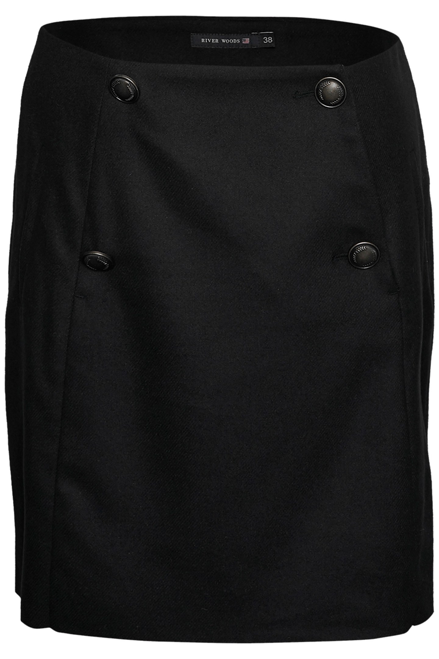 NAVY MINI SKIRT WITH BUTTONS 2