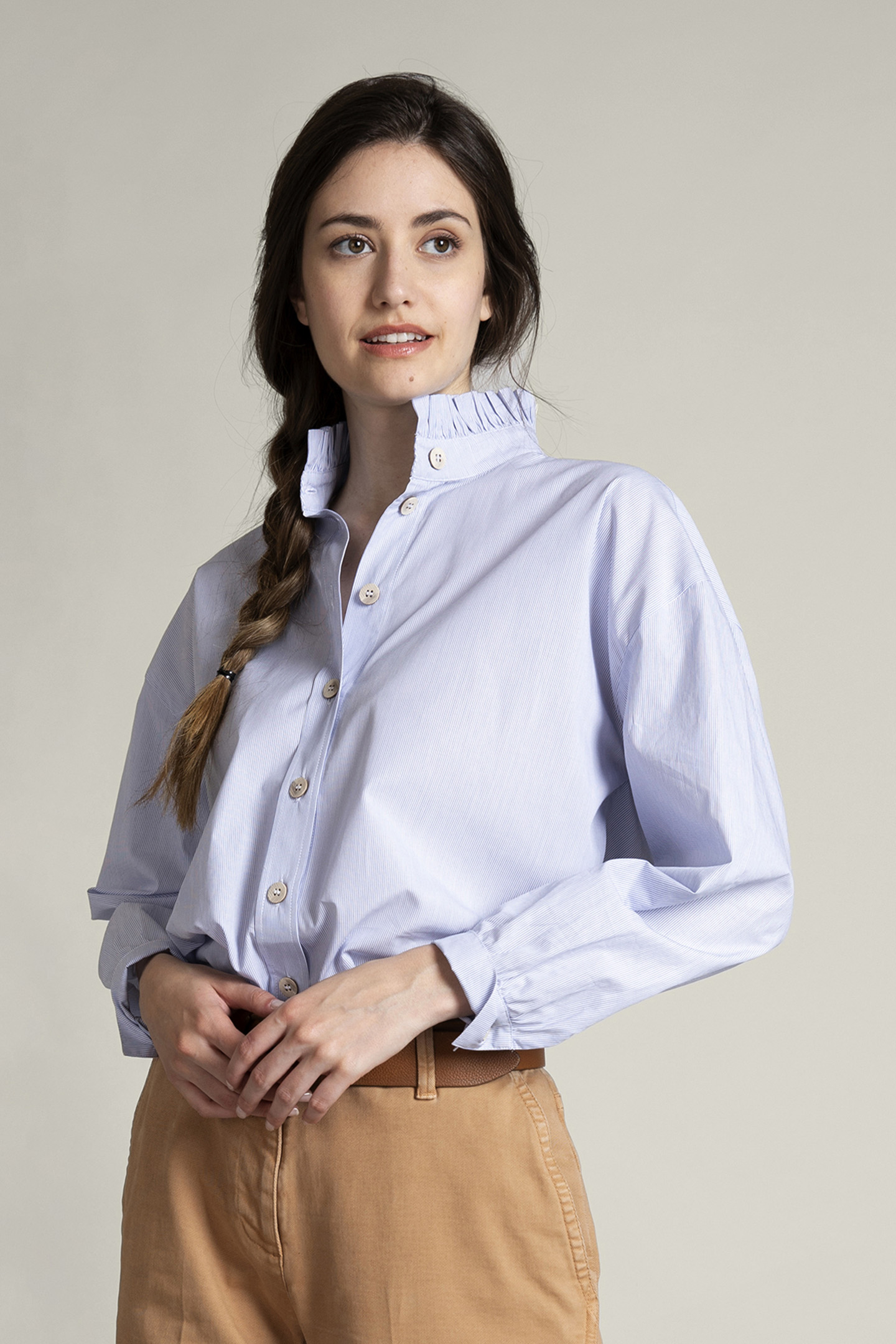 BEIGE WIDE COTTON PANT 3