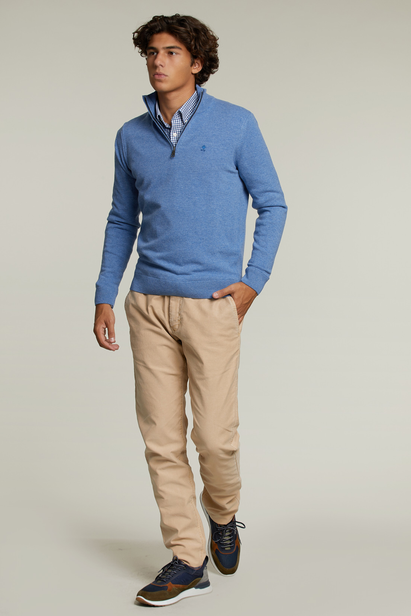 SLIM FIT COTTON CHINO BISCUIT 3