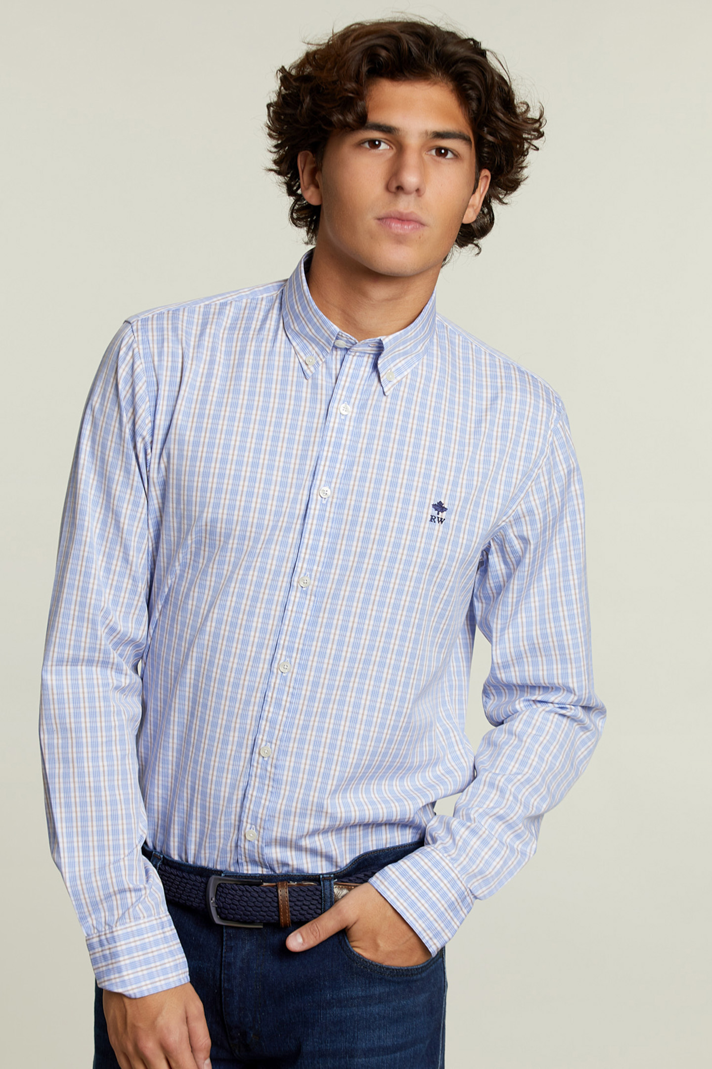 CUSTOM FIT CHECKED SHIRT MULTI 1