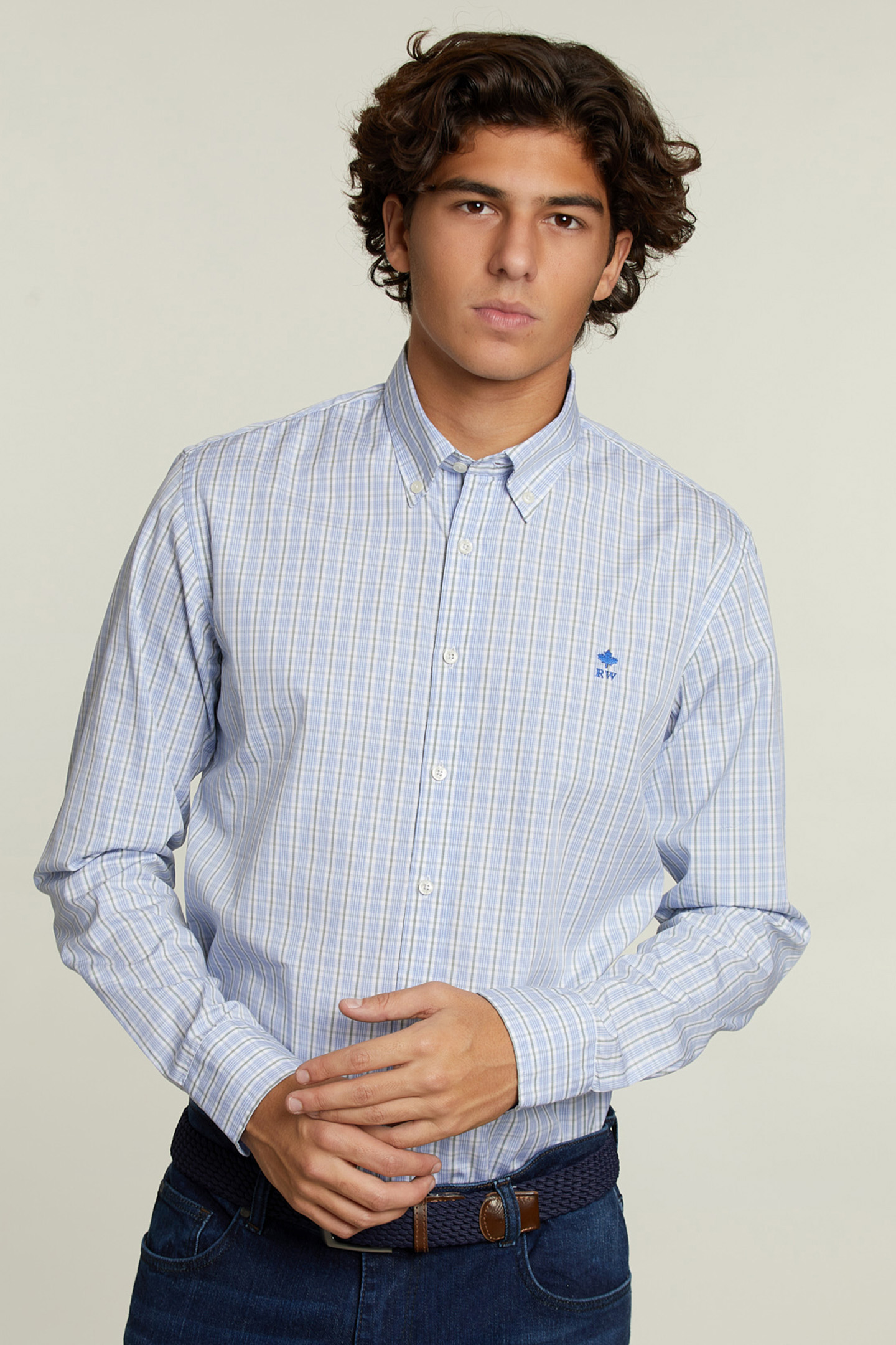 CUSTOM FIT CHECKED SHIRT MULTI 1