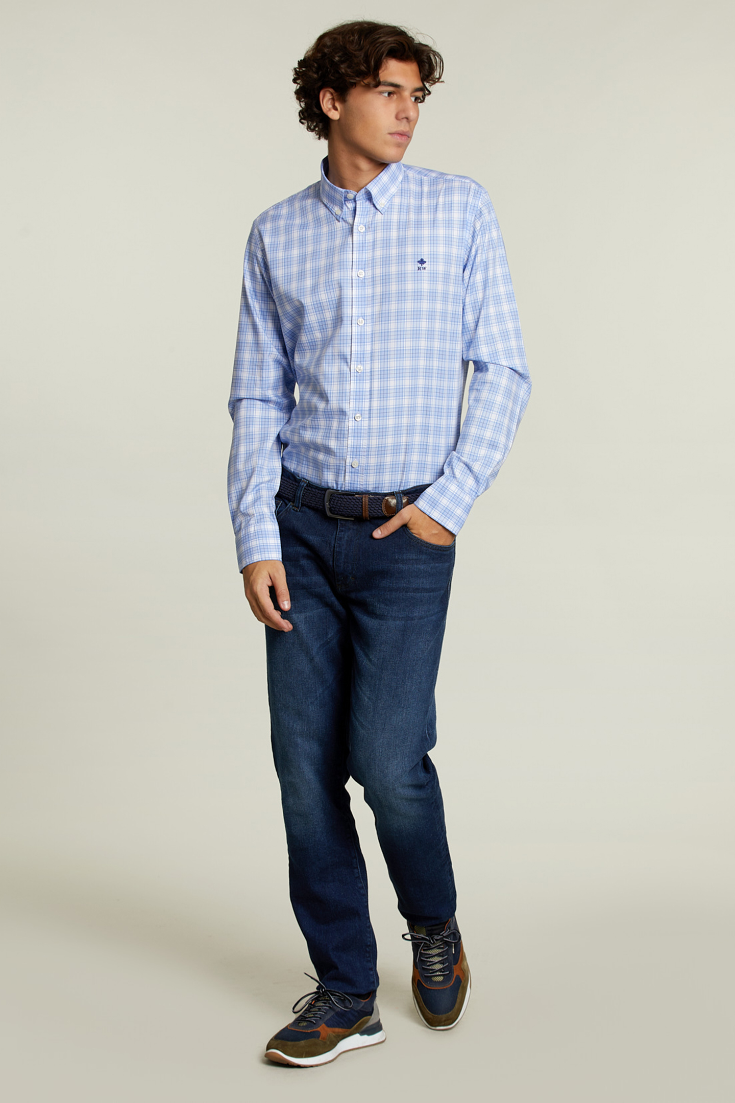 CUSTOM FIT CHECKED SHIRT MULTI 3