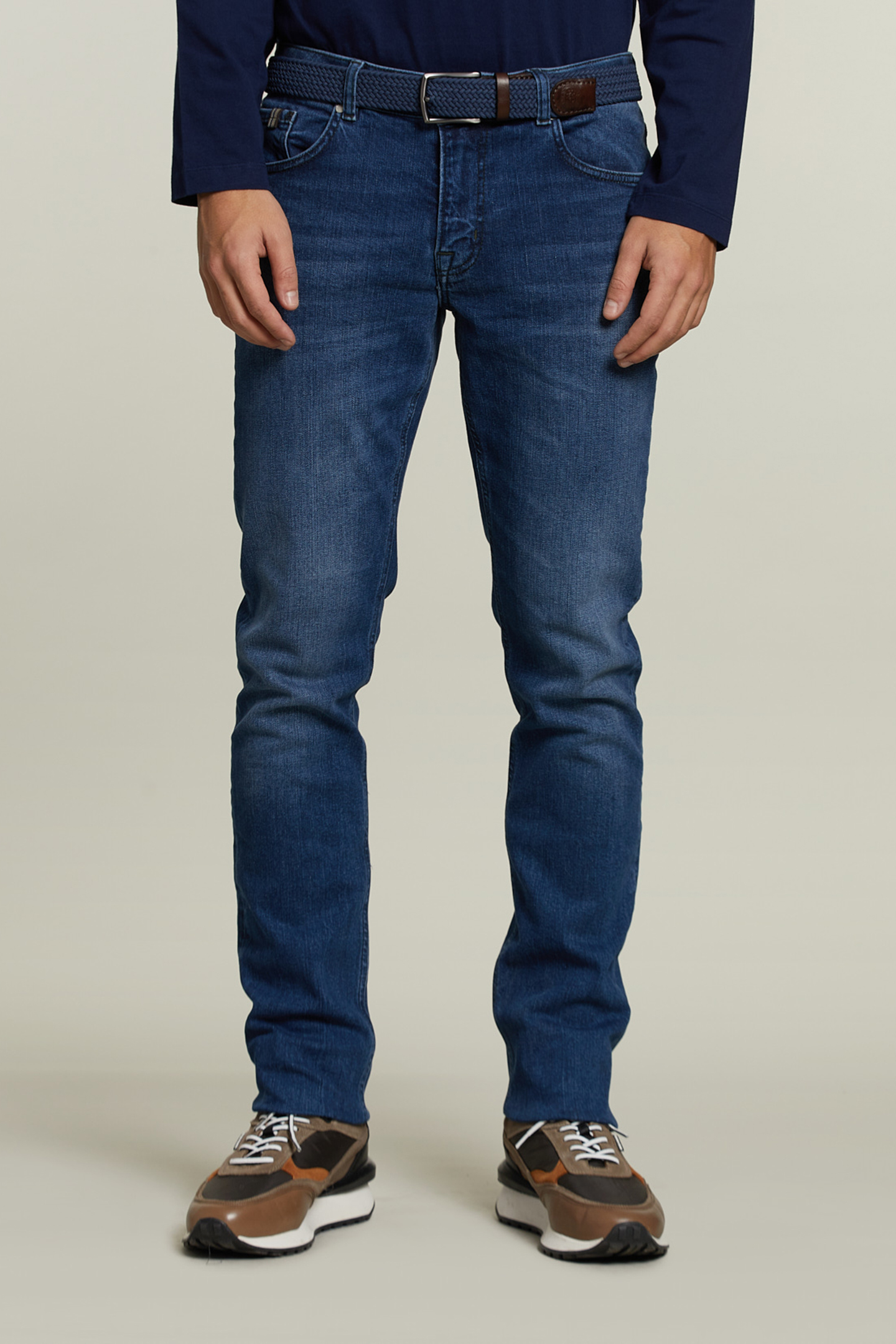 TIGHT FIT 5-POCKET JEANS STONE 1