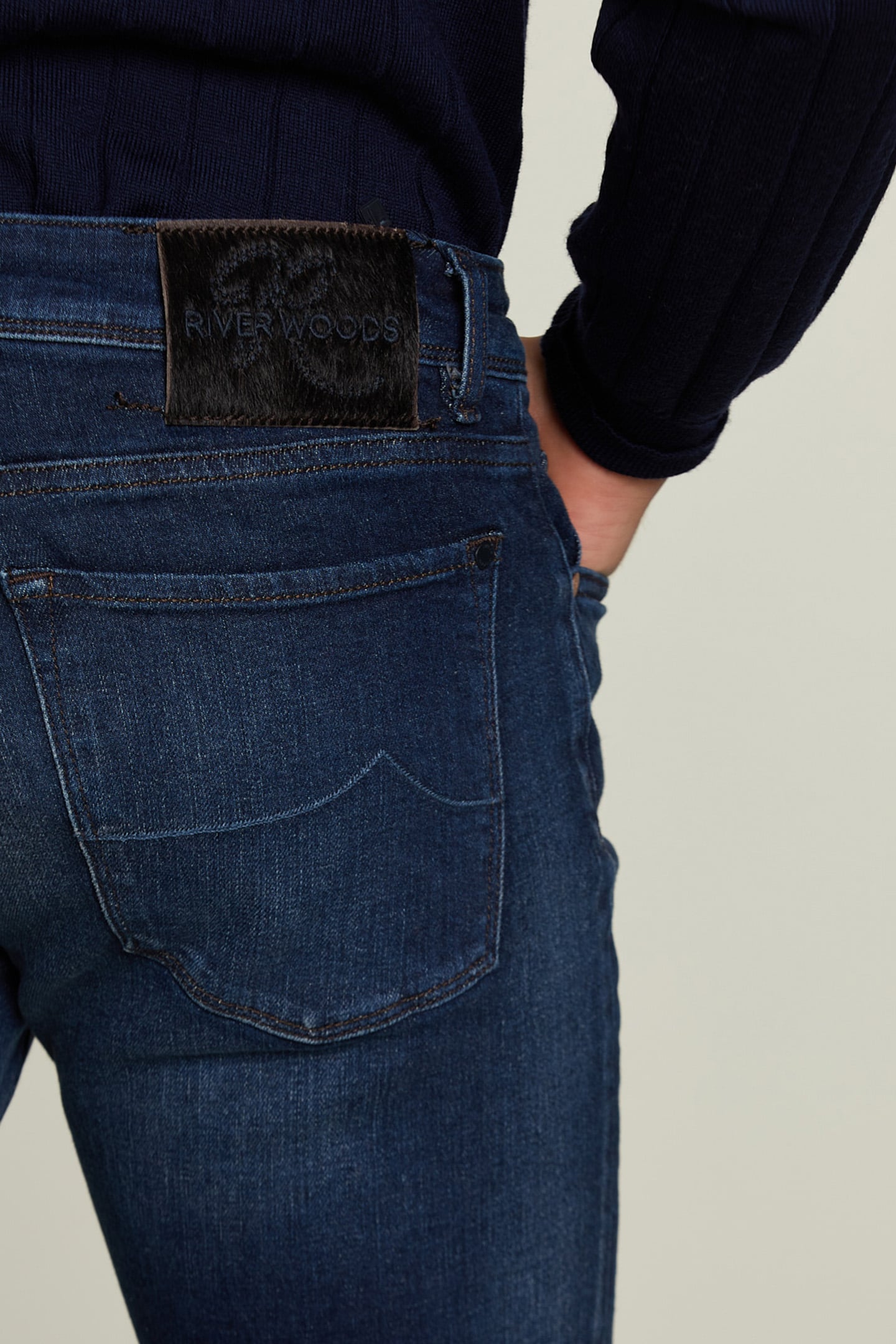 SLIM FIT 5-POCKET JEANS DARK STONE 4