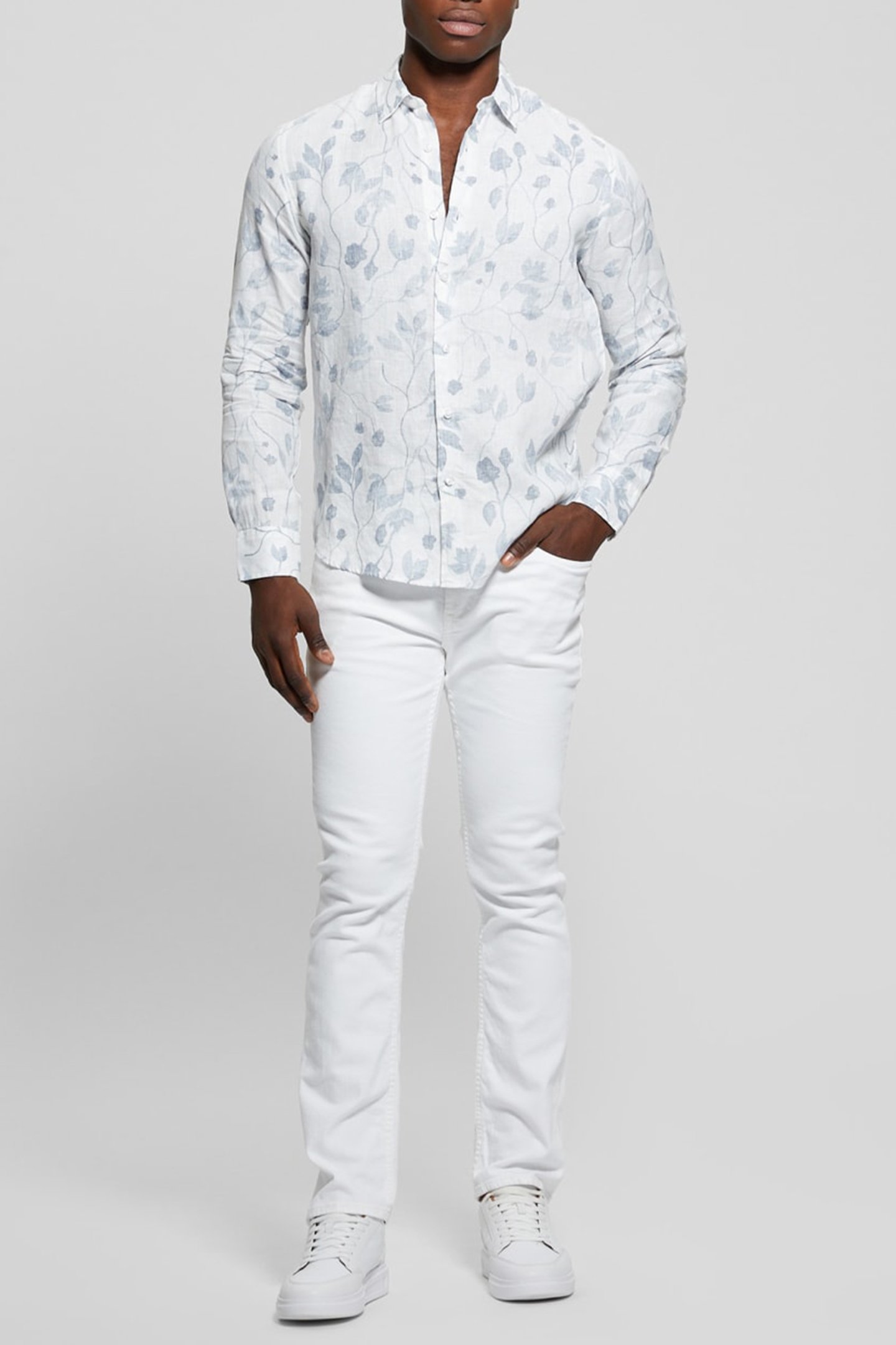 LS LINEN WTRCOLOR VI WATER COLOR VINES BL 3