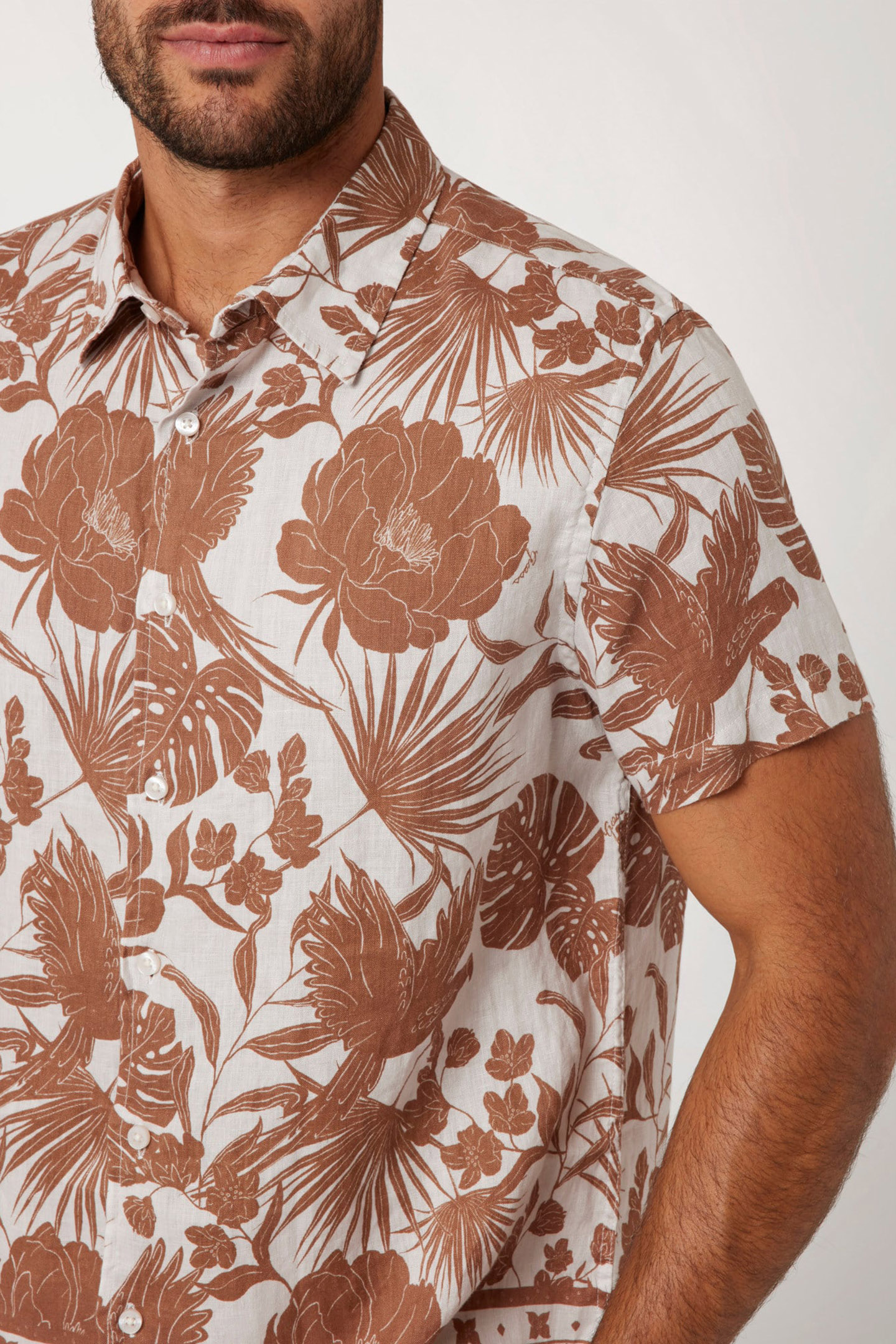 SS ISLAND LINEN BORD TROPICAL LINOCUT NUT 5