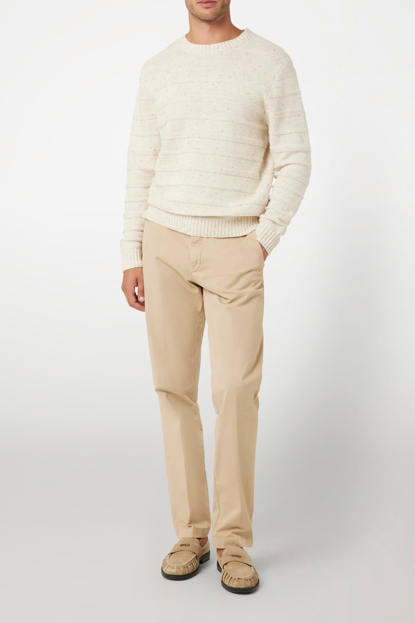 LS CN STITCH STRIPES WARM MILK 3