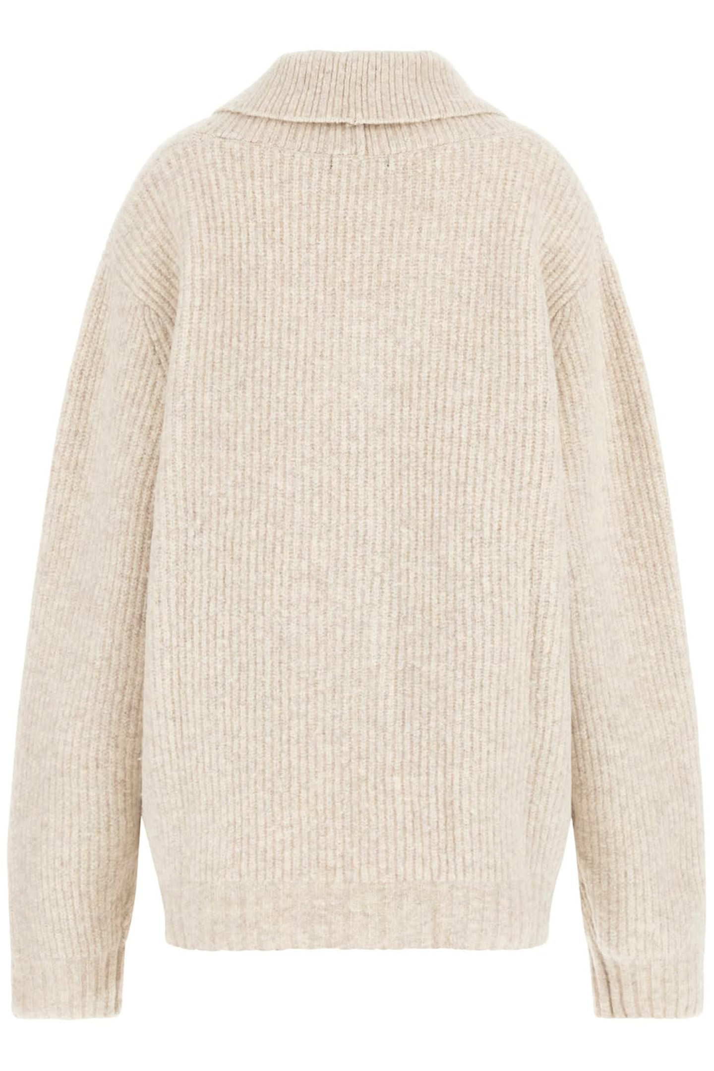 LS SHAWL NECK CARDI VANILLA BEIGE HEATHE 5