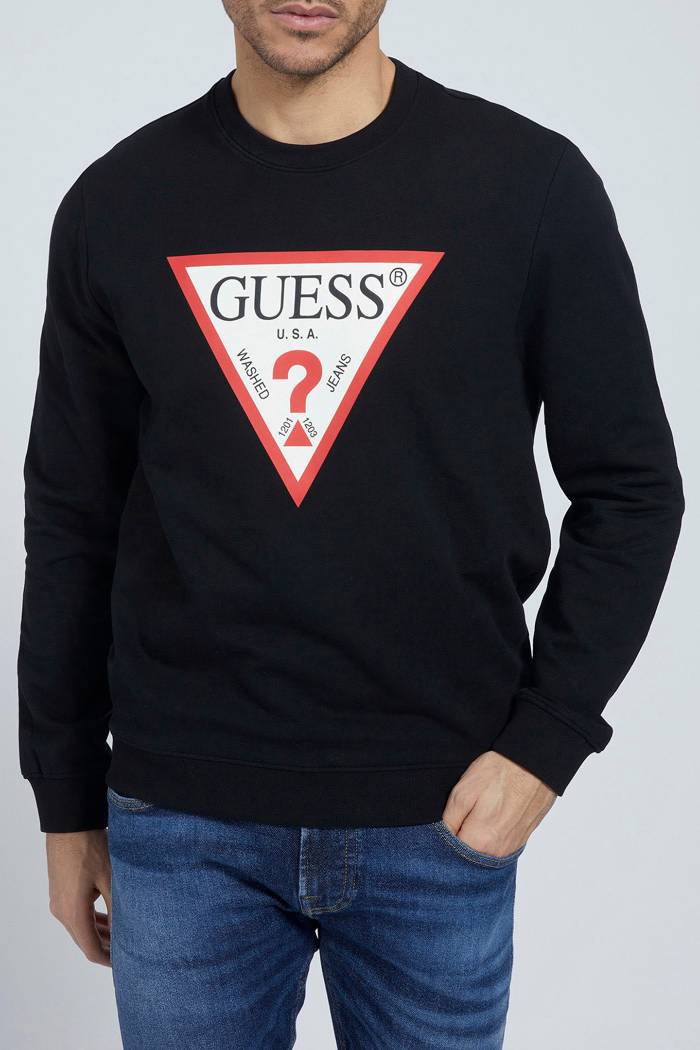 AUDLEY CN FLEECE JET BLACK A996 by GUESS ECO