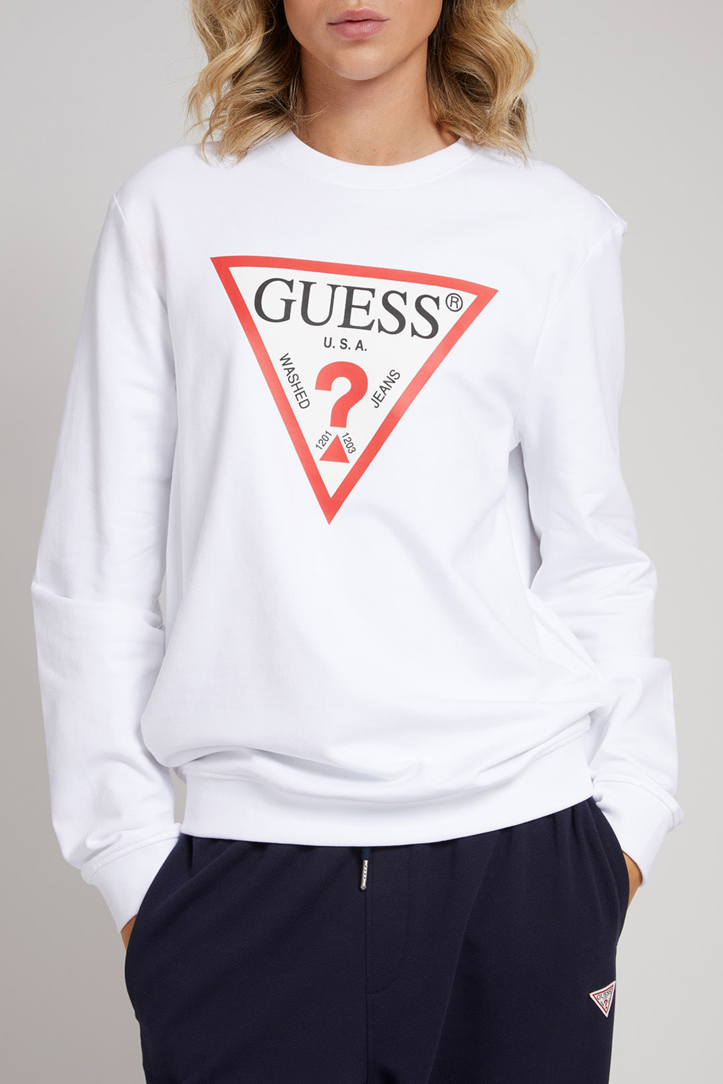 AUDLEY CN FLEECE PURE WHITE by GUESS ECO