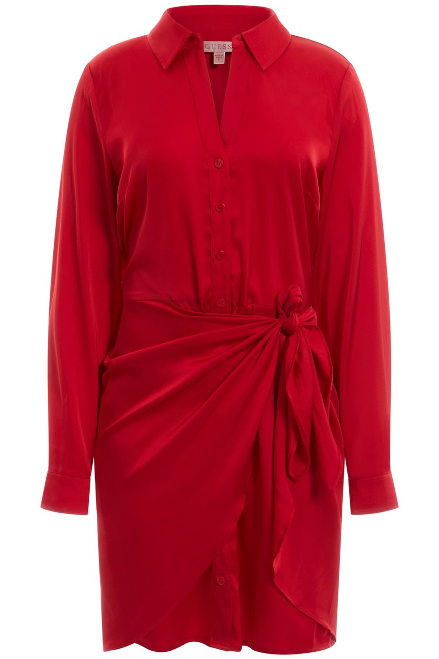 ES LS ALYA DRESS BONFIRE RED 4