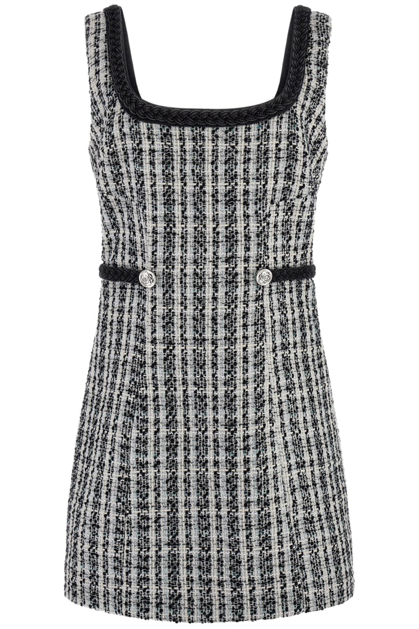 SL TOSCA BRAID DRESS BLACK AND WHITE BOUC 4