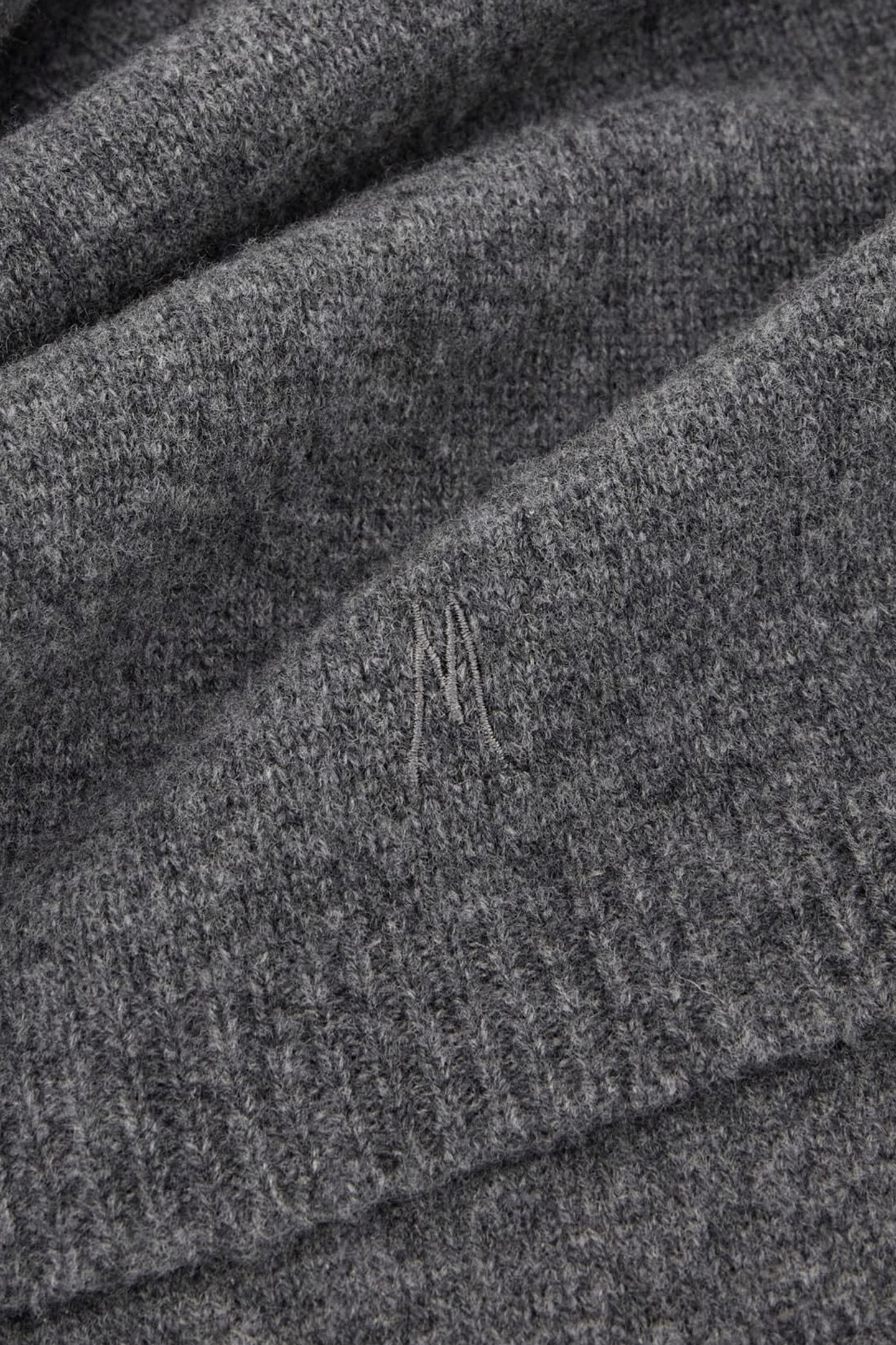WOOL CASHMERE BLEND DARK COAL HEATHER M9 2