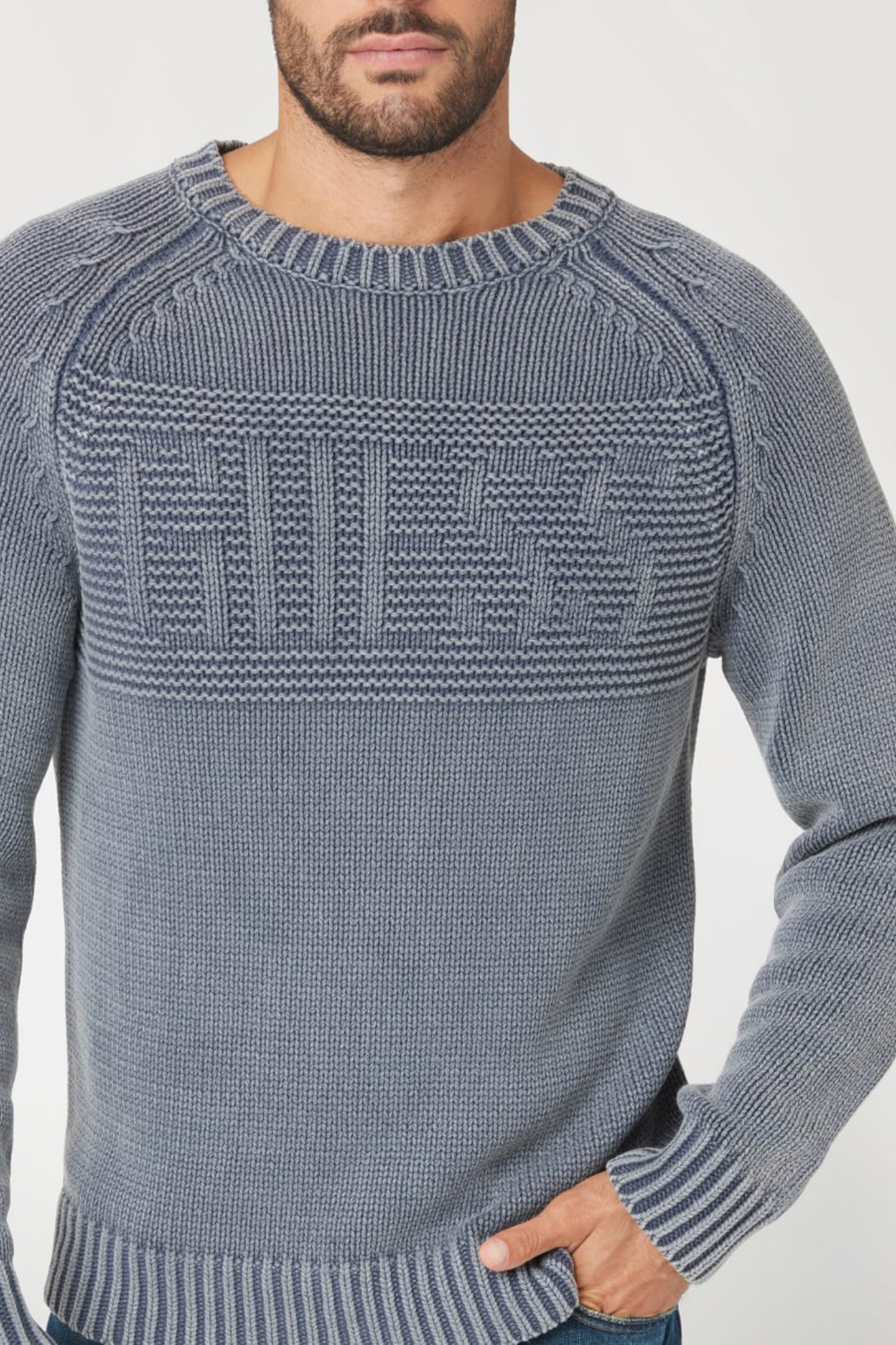 GUESS ECO ELLERY CN STITCHED L GREY SHADOW BLUE 5