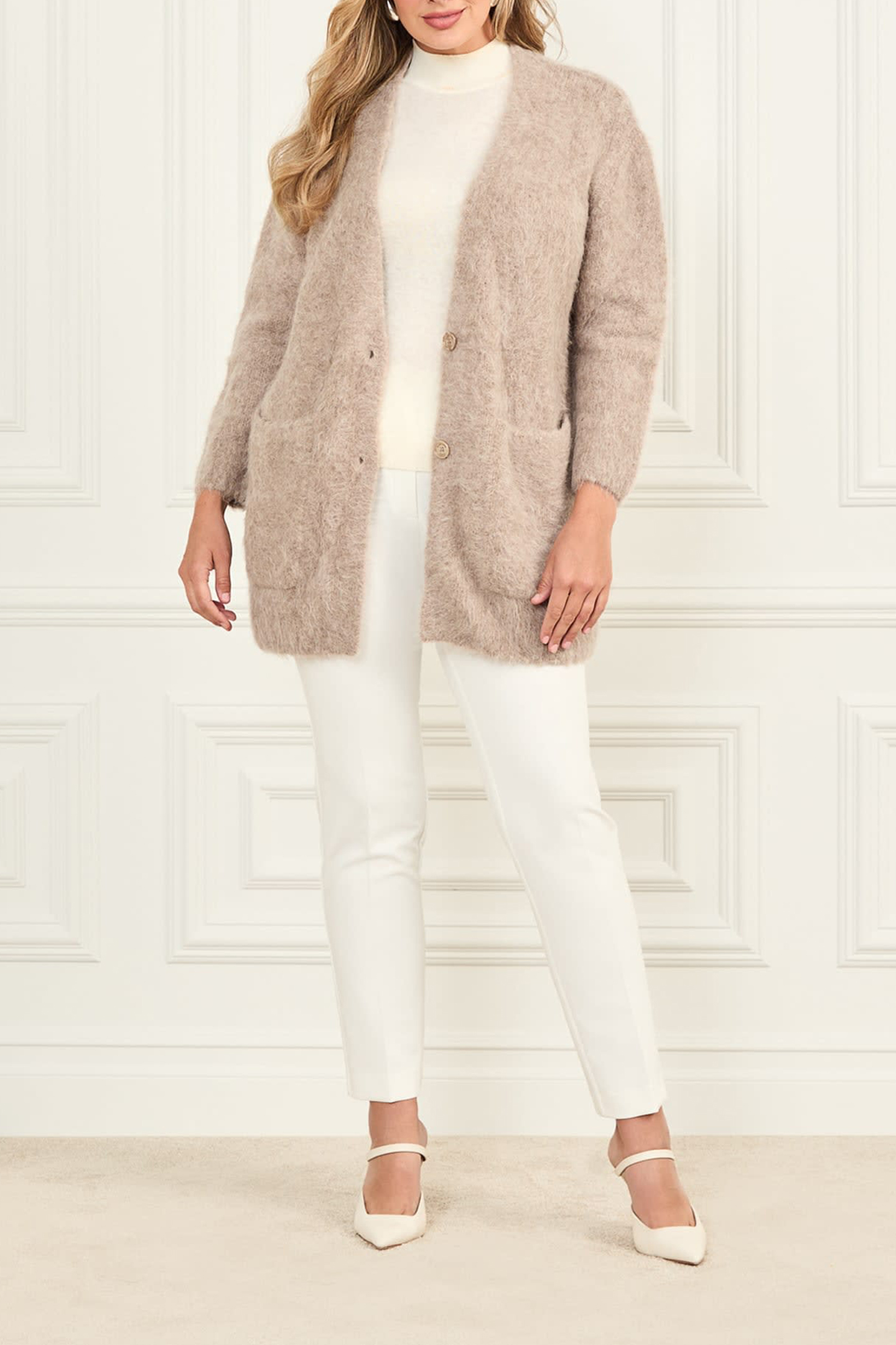 MICHAELA ALPACA CARD HERB TAN MULTI 3