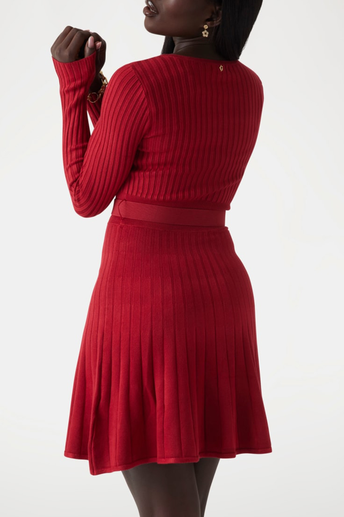 LS RIB PLEATED PAIGE SIREN RED 2