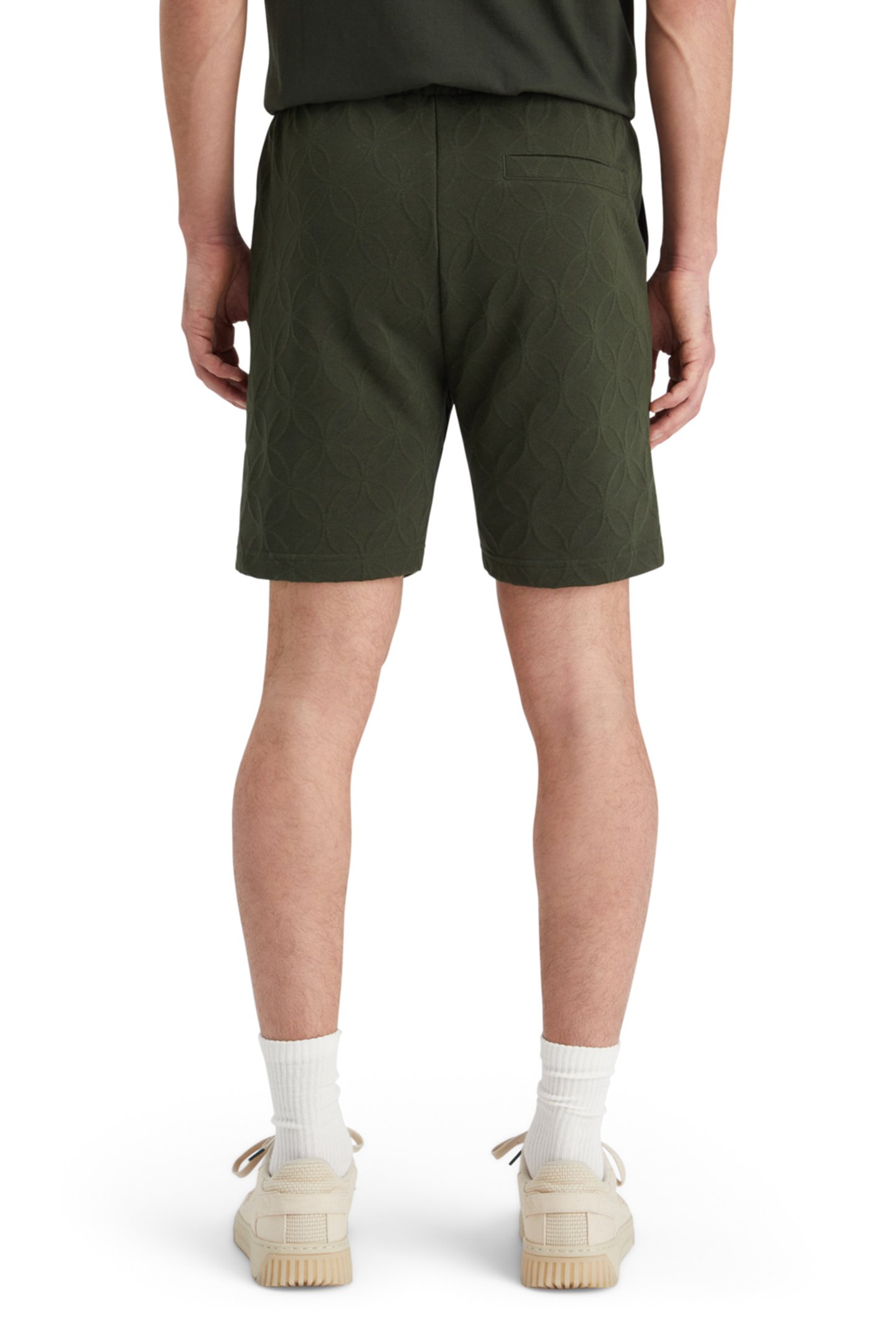 JACQUARD TERRY SWEATSHORTS HERITAGE GREEN 2