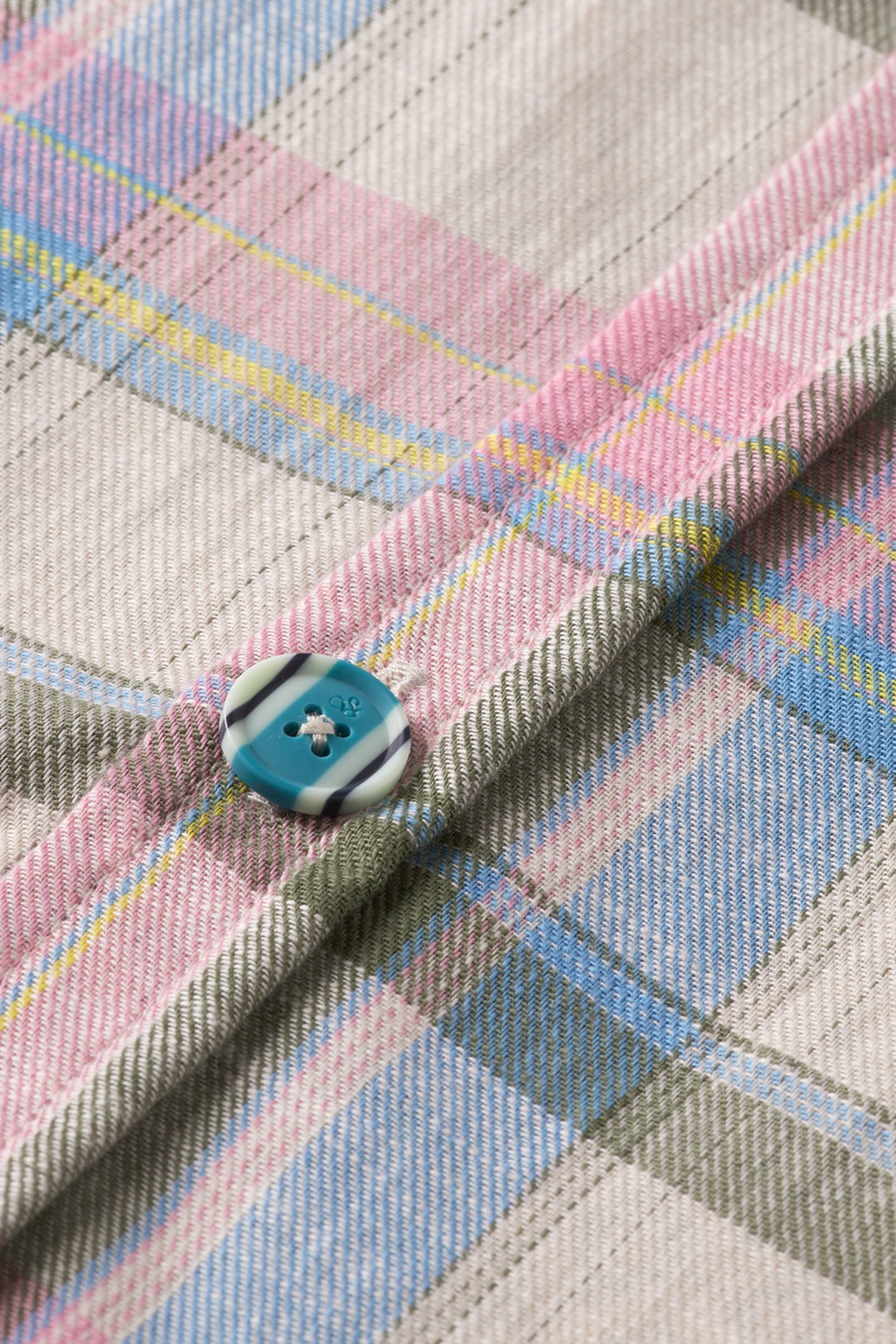 YARN DYE CHECK ROLL UP SHIRT GREEN CHECK 9