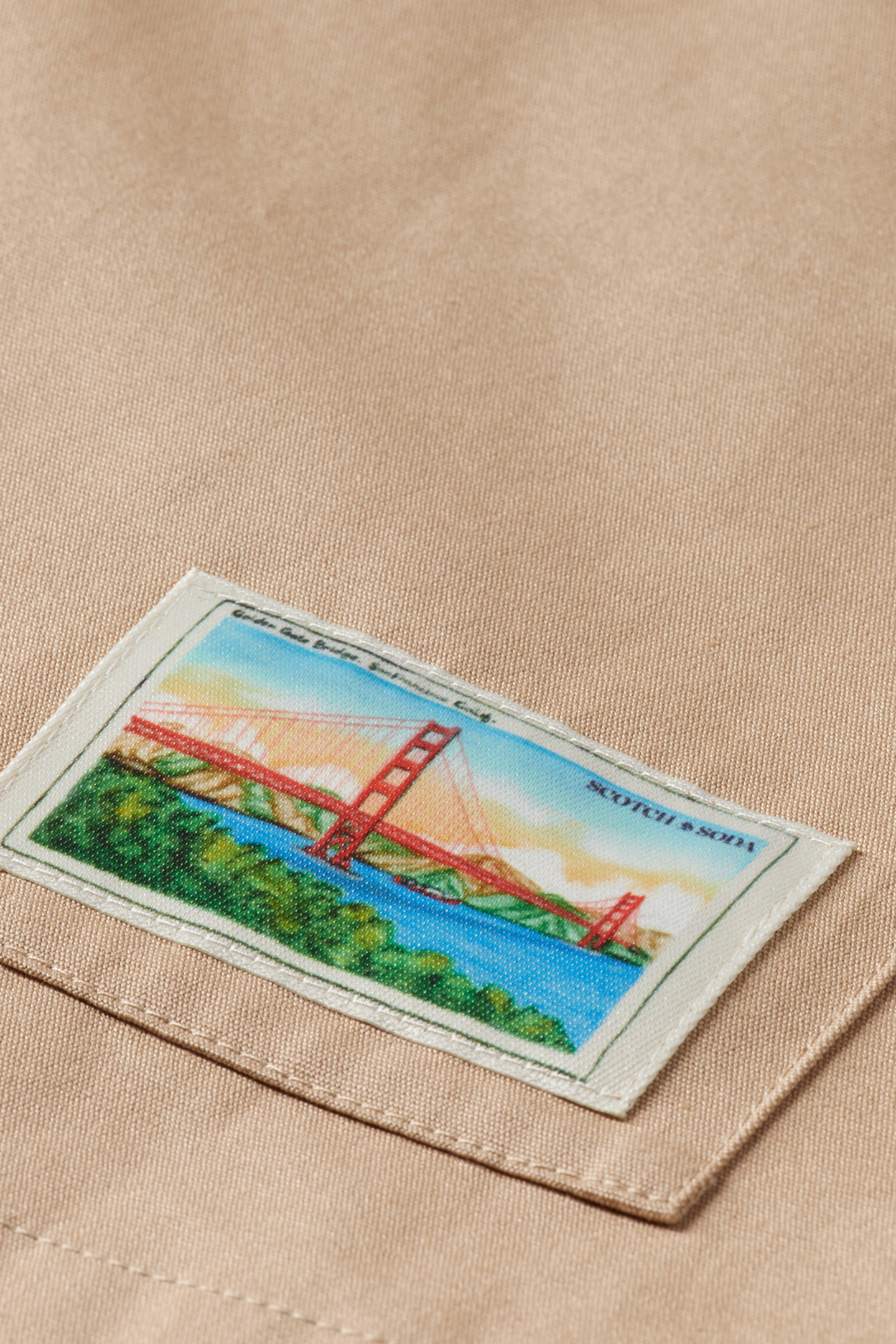 RELAXED FIT SOLID UTILITY SHIRT DESERT SAND 3