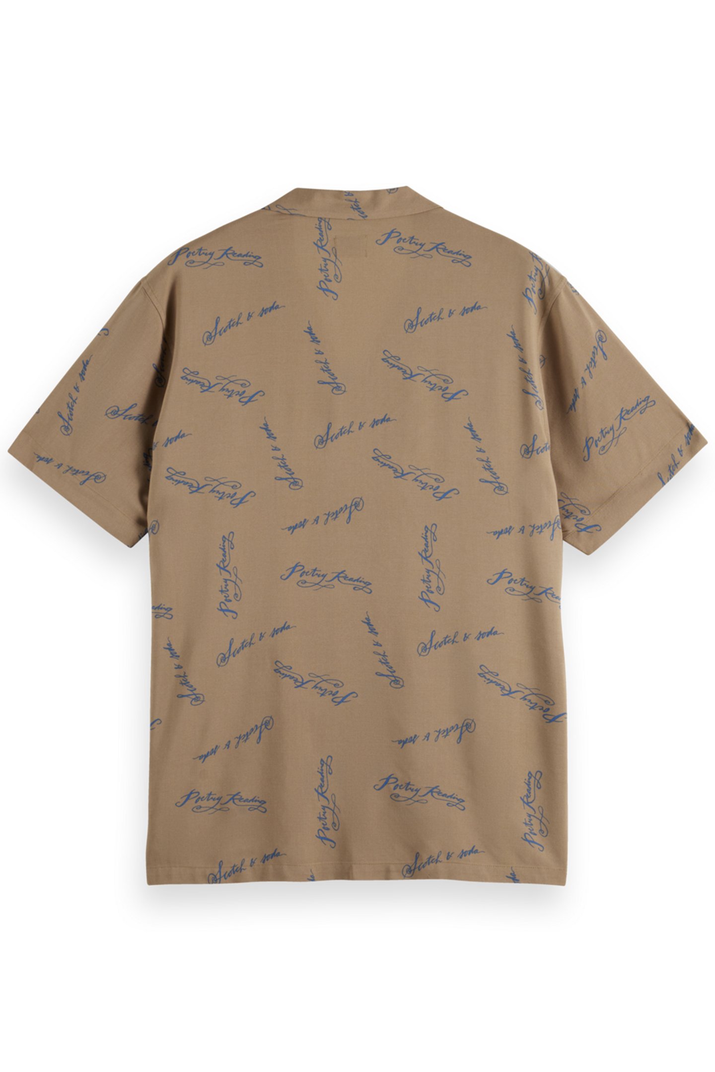 PRINTED CAMP COLLAR SHIRT POETRY NIGHT READING AOP 2