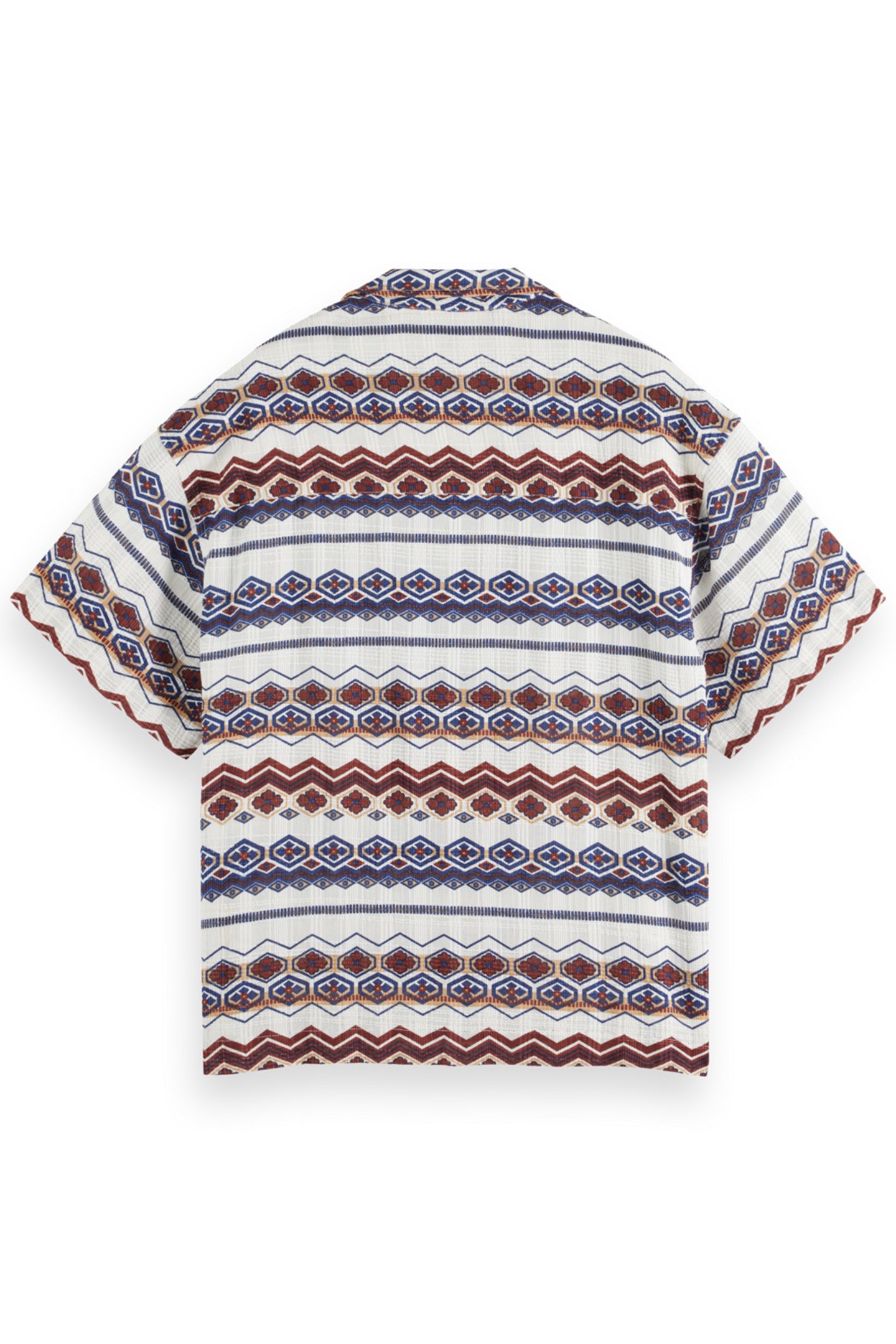STRUCTURED PRINTED STRIPE SHIRT RED BLUE MULTI 5