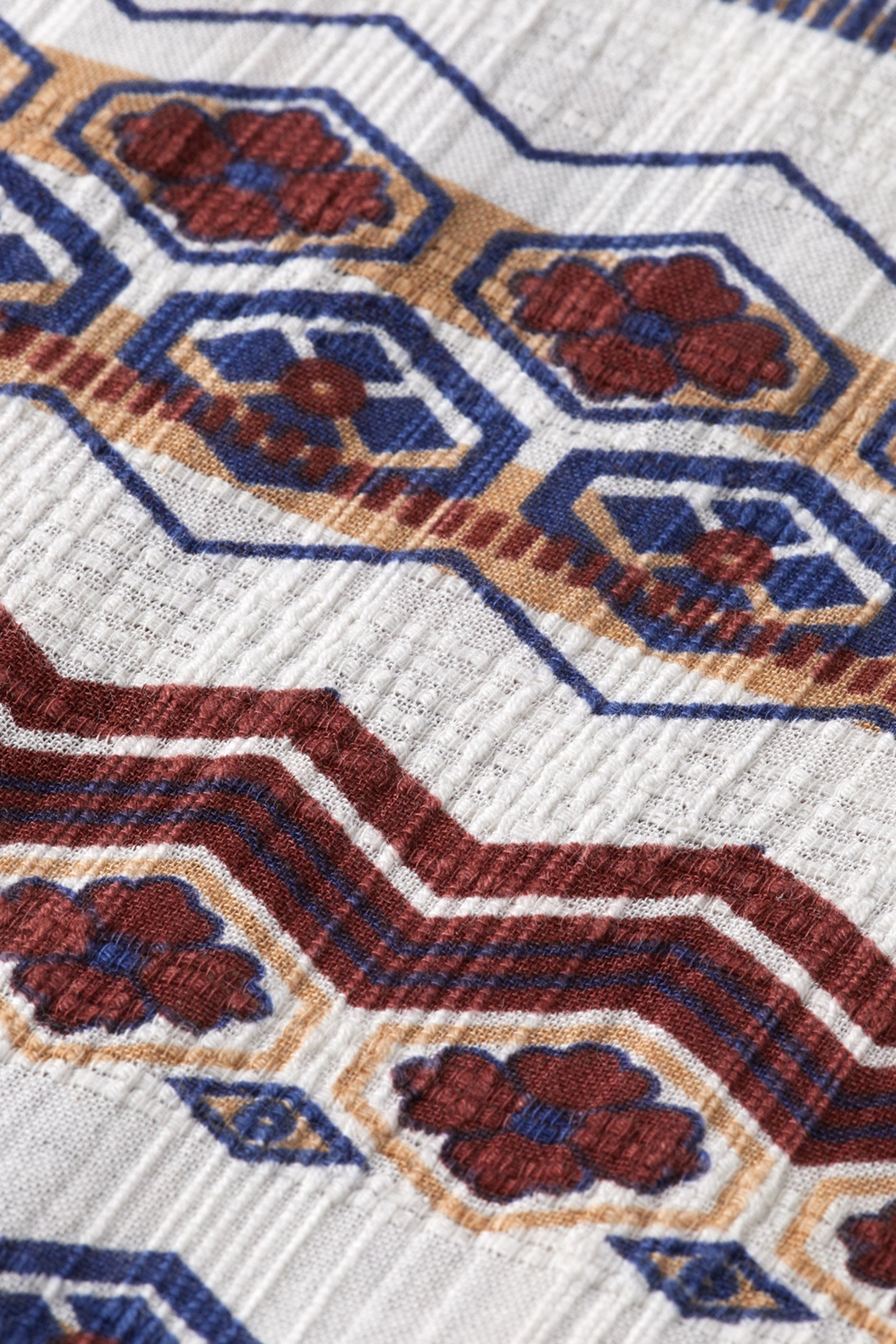 STRUCTURED PRINTED STRIPE SHIRT RED BLUE MULTI 8