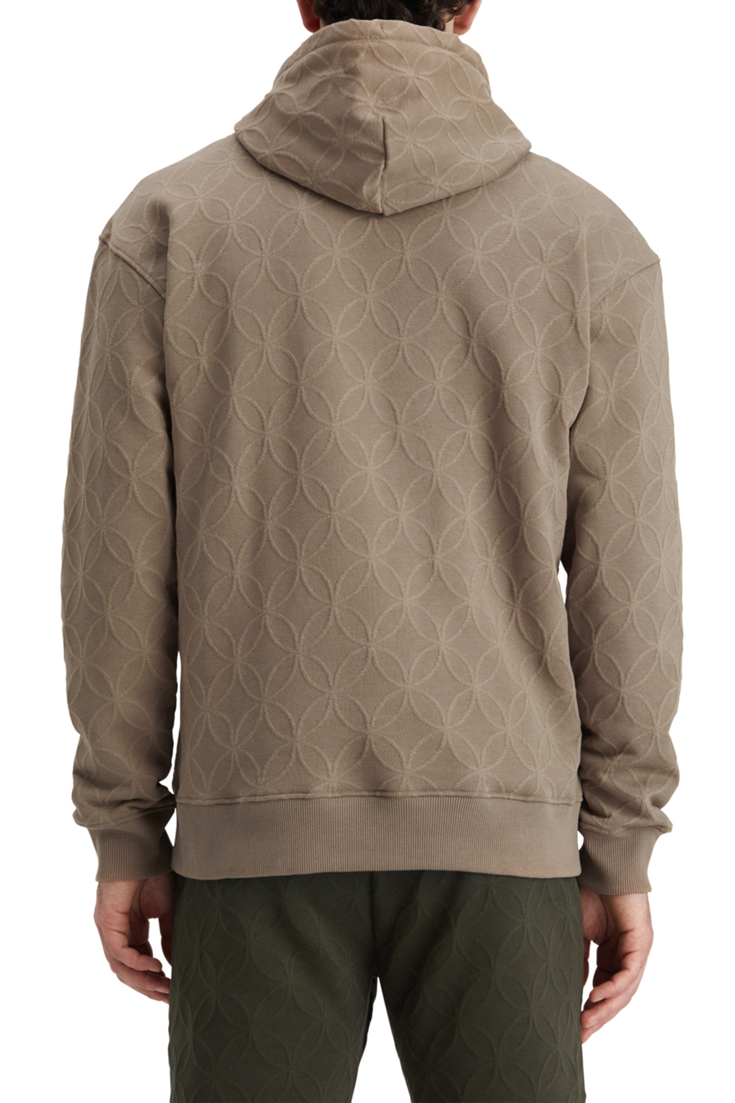 JACQUARD TERRY HOODIE CAPPUCHINO 2