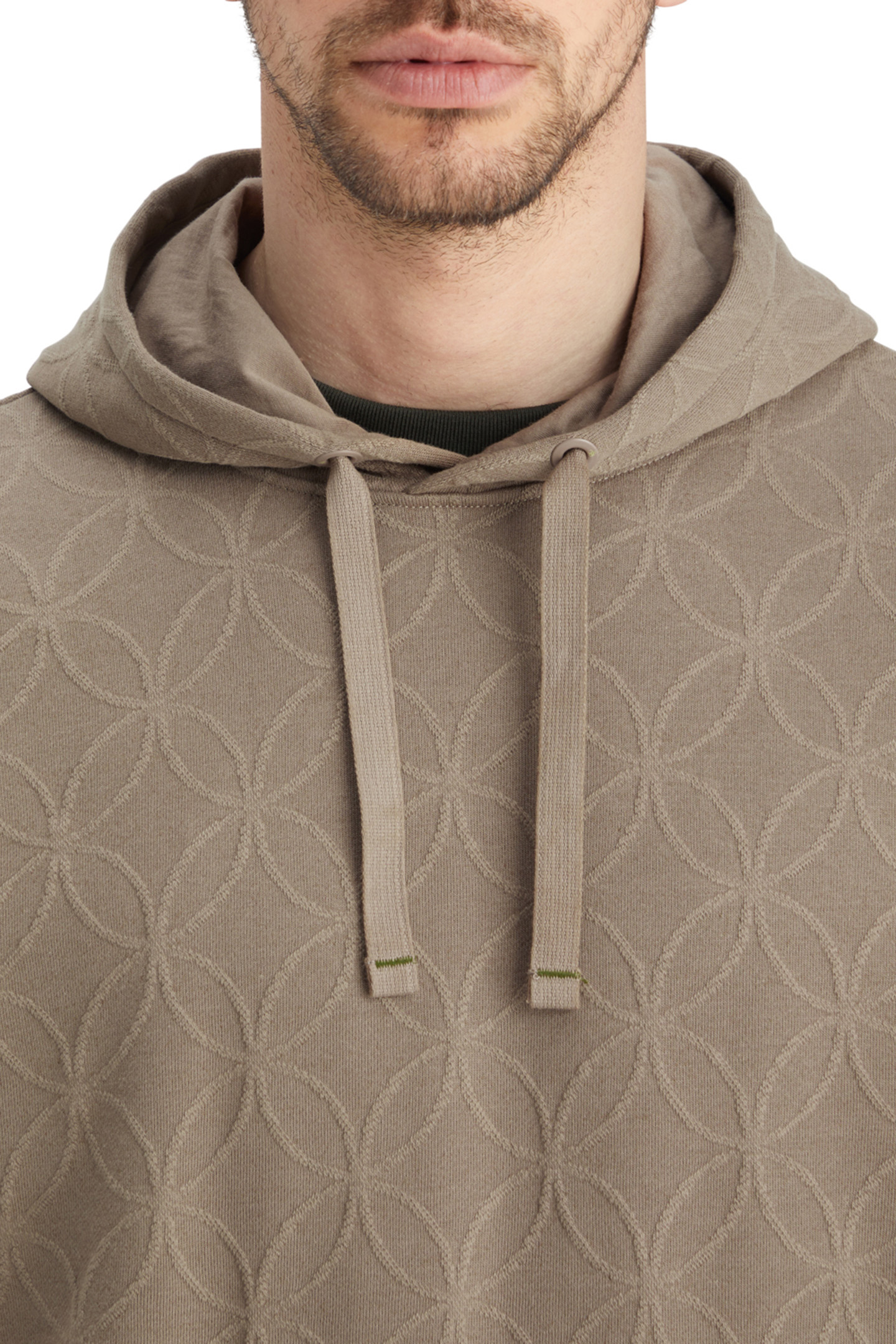 JACQUARD TERRY HOODIE CAPPUCHINO 7