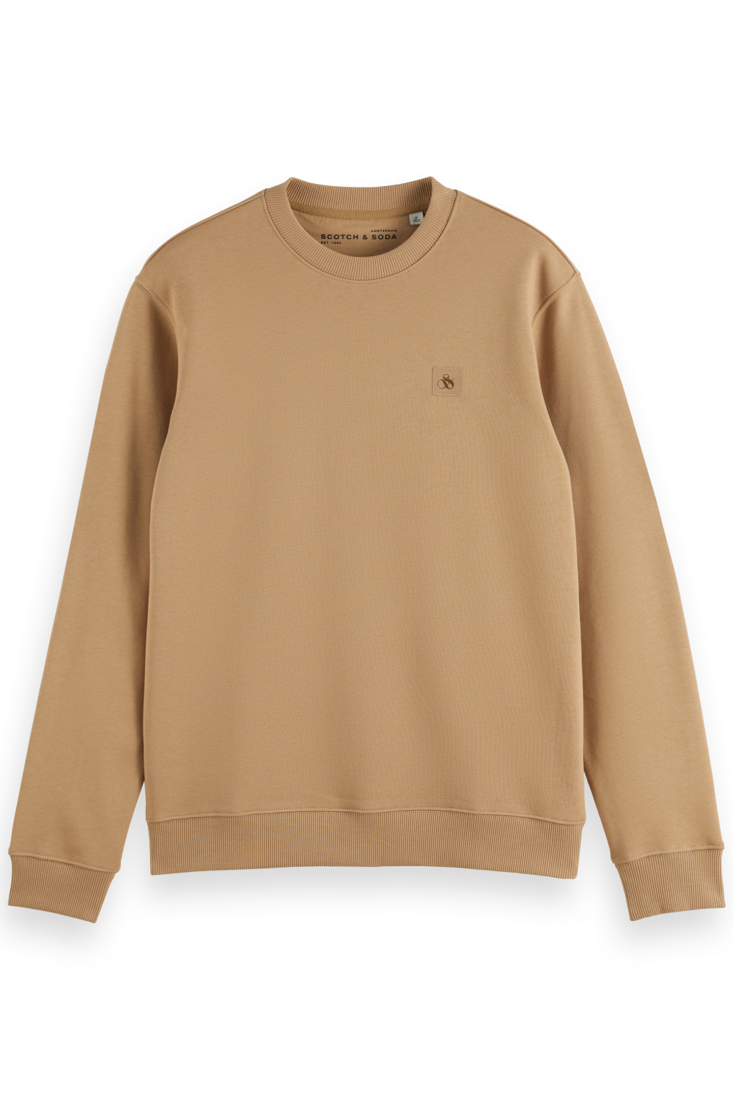 ESSENTIAL BADGE CREW SWEAT DESERT SAND 4