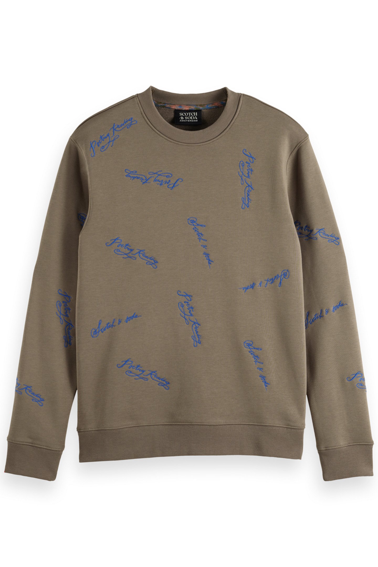 EMBROIDERED SWEATSHIRT POETRY READING AOP 4