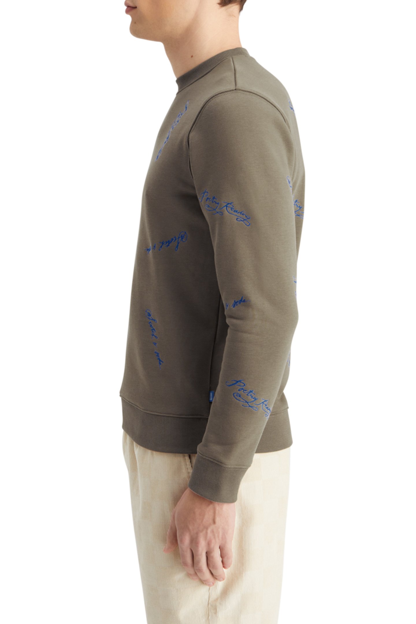 EMBROIDERED SWEATSHIRT POETRY READING AOP 6