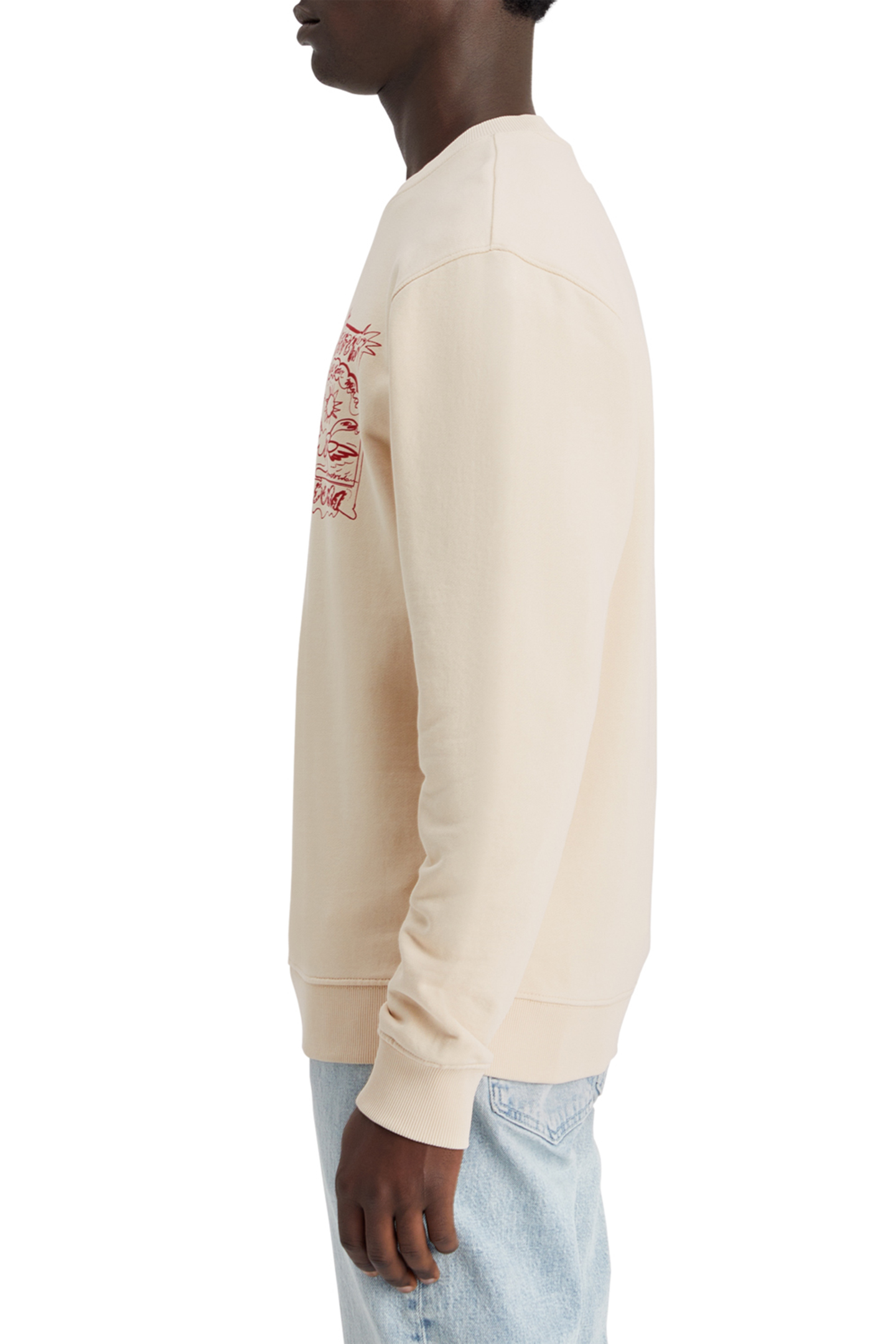 FRONT CHEST ARTWORK SWEATSHIRT PARCHMENT 6