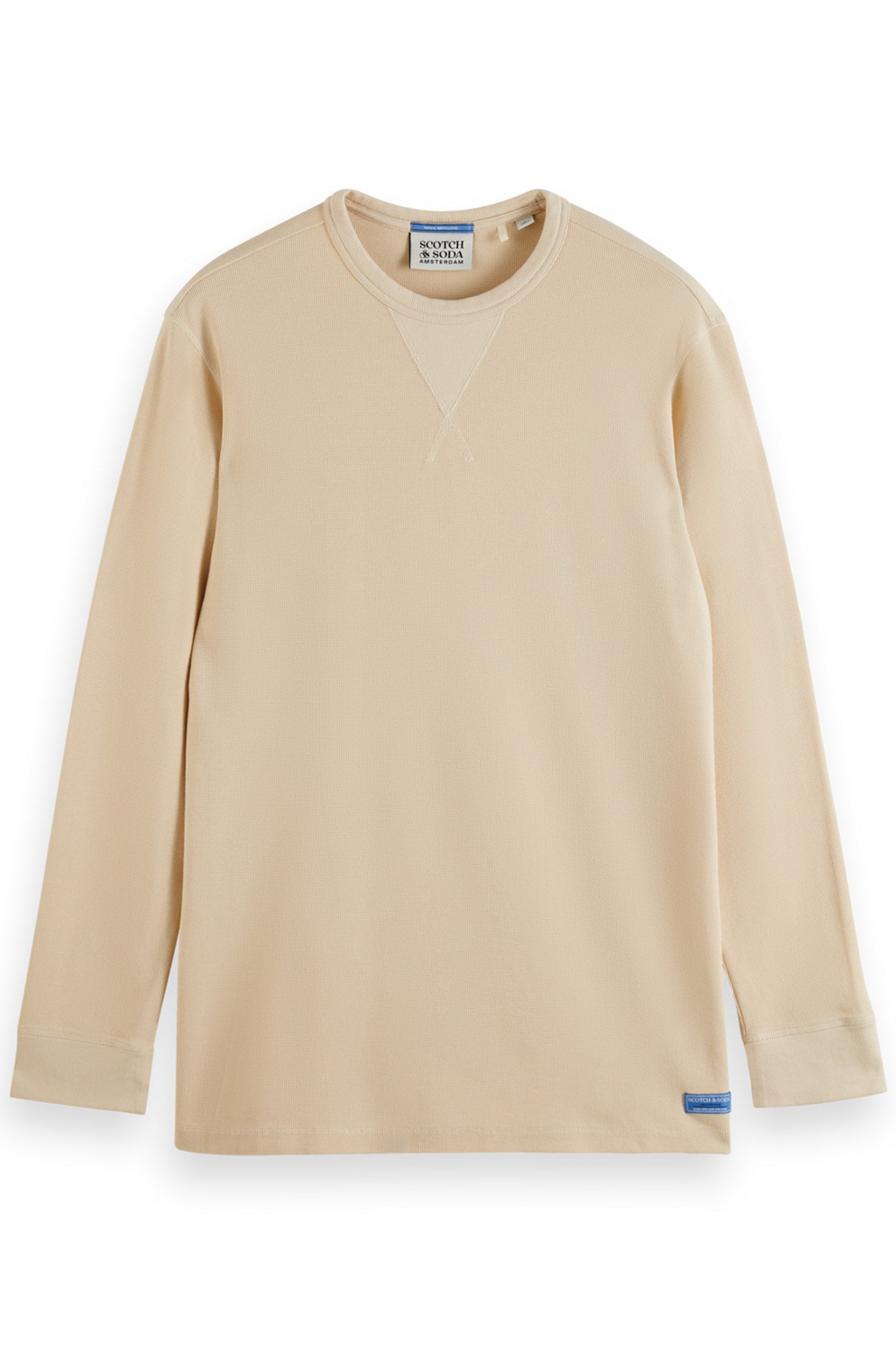 REGULAR FIT WAFFLE T-SHIRT LS PARCHMENT 4